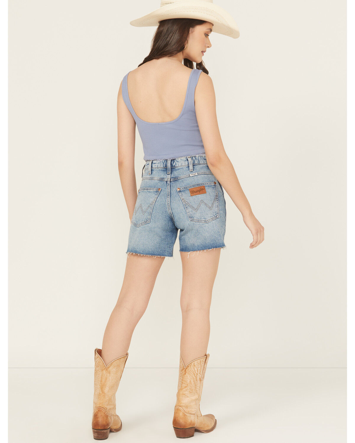 Wrangler Retro Women's Light Wash High Rise Stretch Denim Shorts