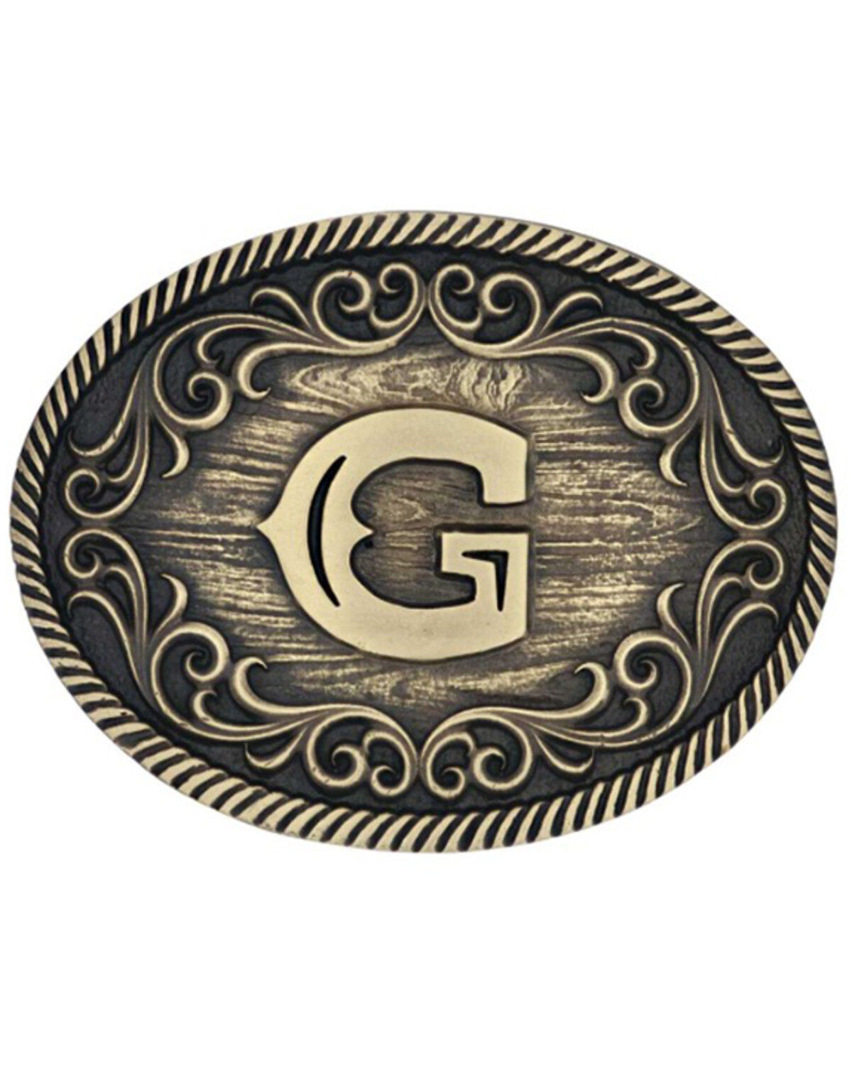 Montana Silversmiths Filigree Initial G Belt Buckle