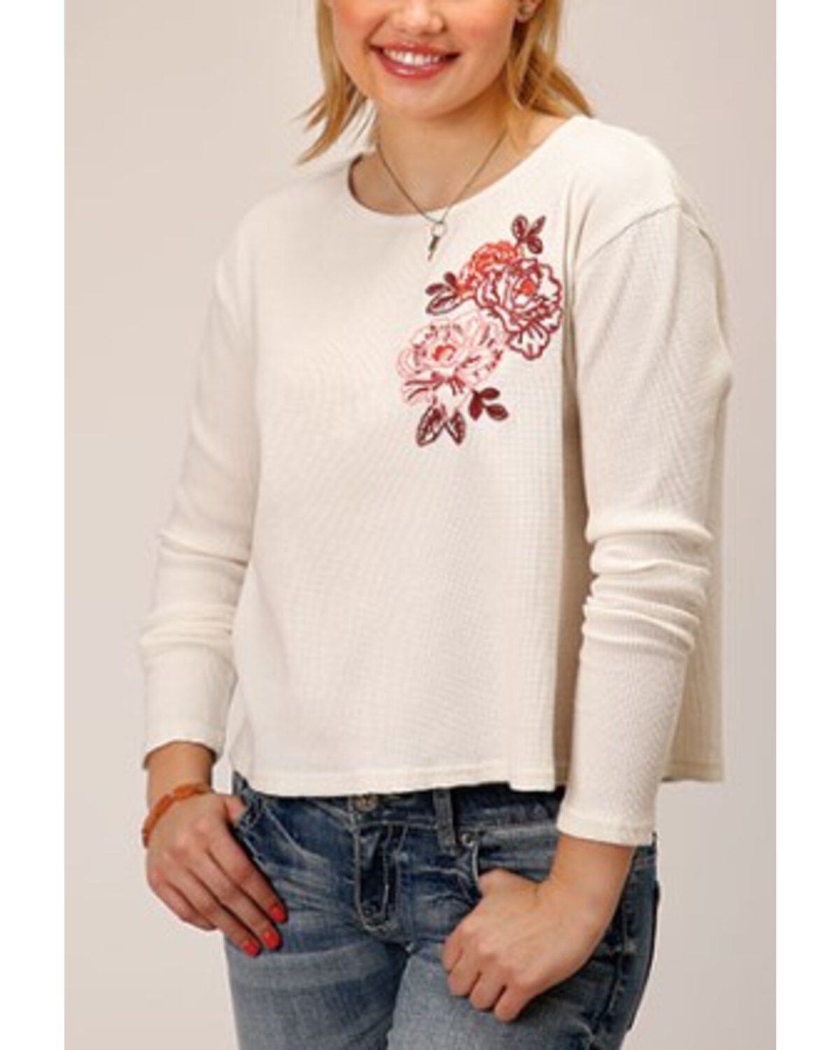 Roper Women's Waffle-Slub Knit Top