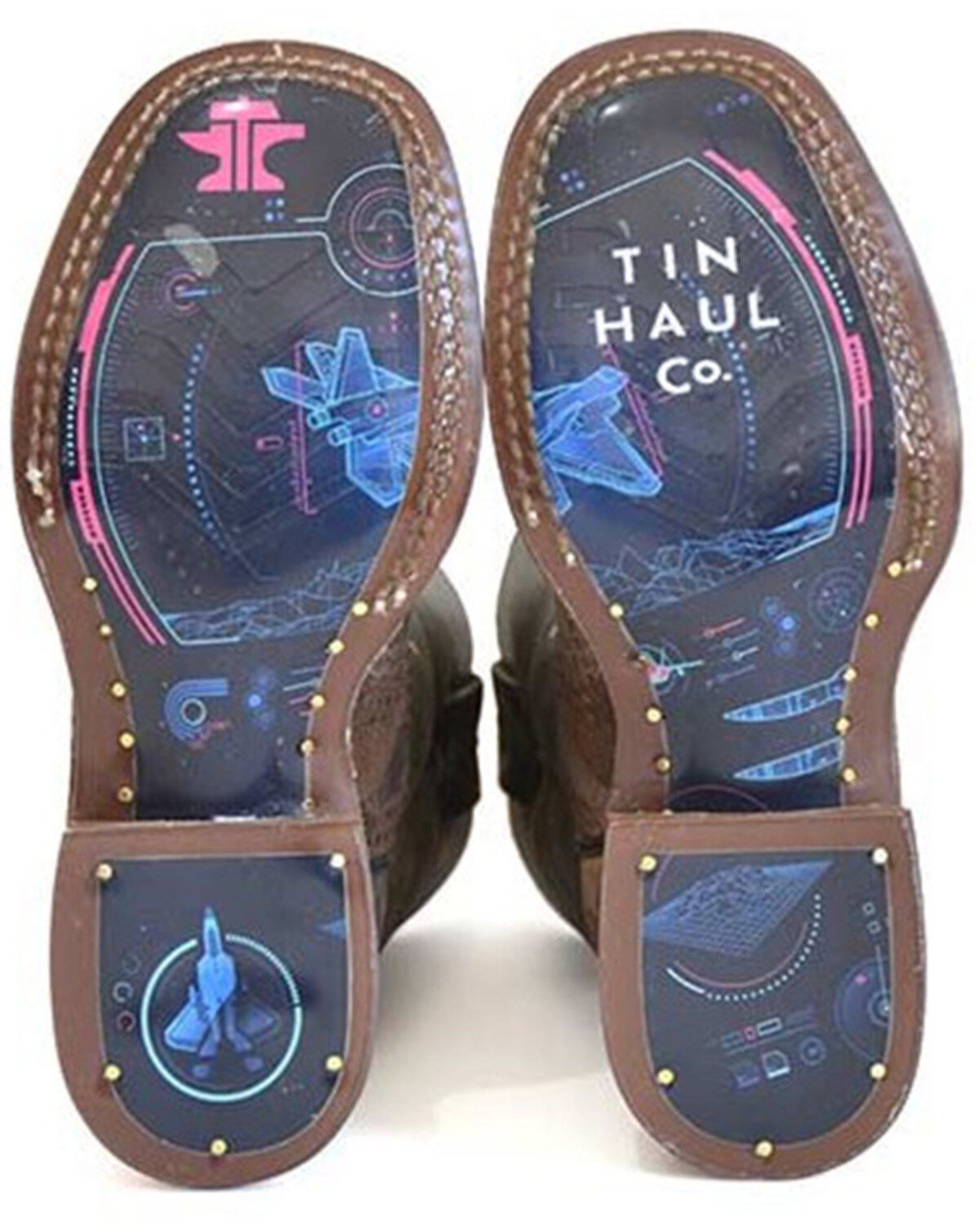 Tin Haul Boys' Stealth Western Boots - Broad Square Toe