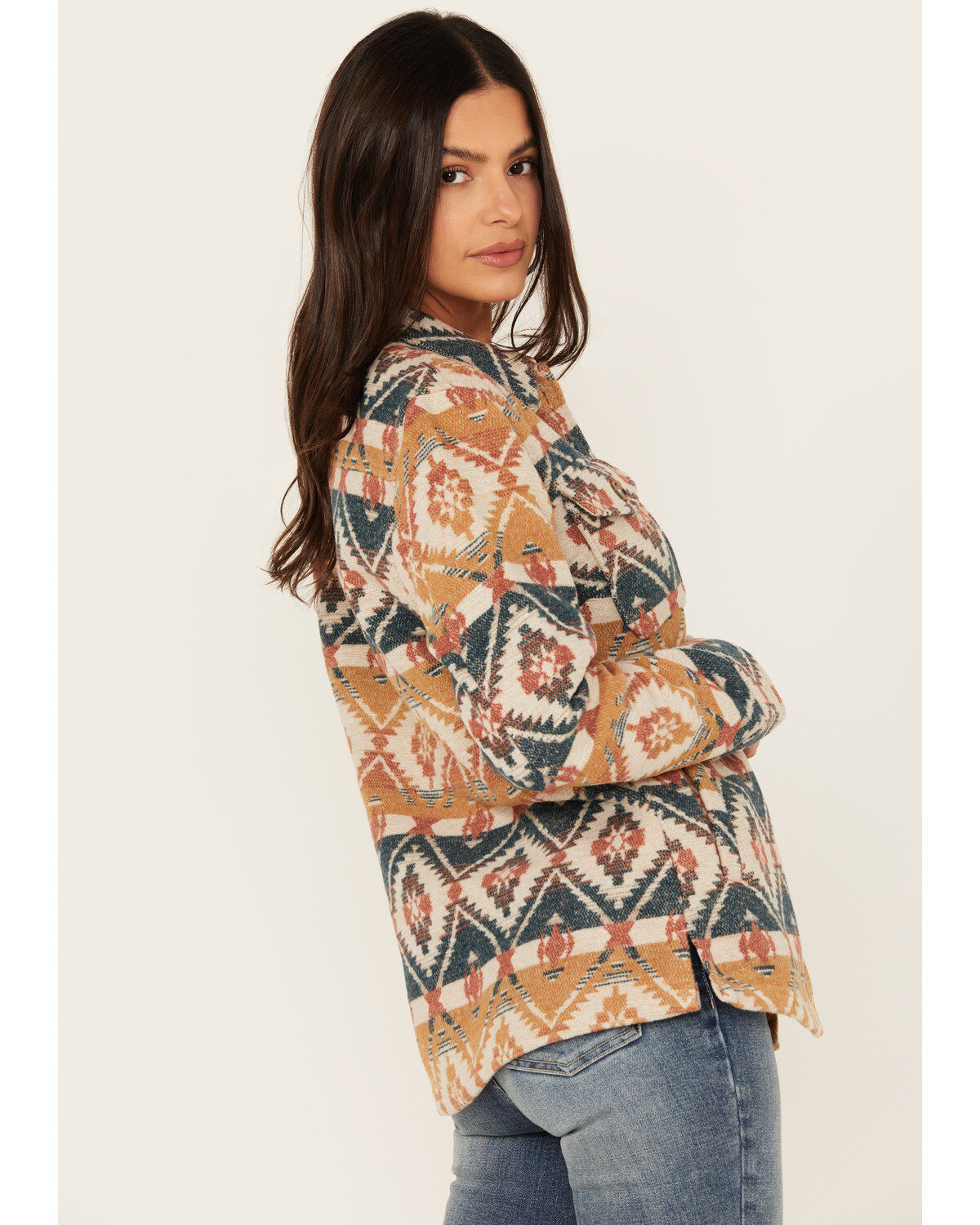 Idyllwind Women's Southwestern Striped Shacket