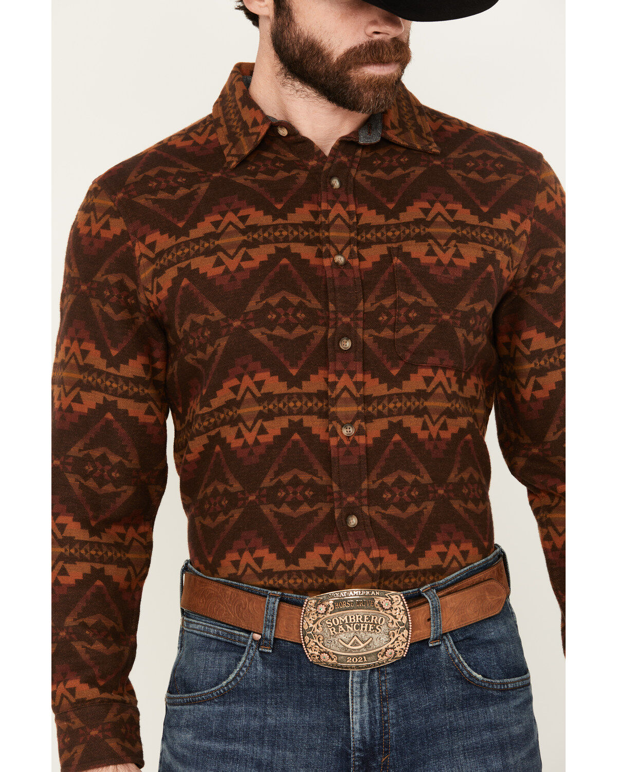 Pendleton Men's Marshall Printed Long Sleeve Button-Down Shirt