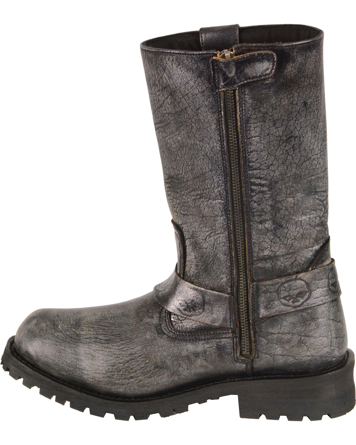 Milwaukee Leather Men's 11" Classic Harness Boots - Square Toe