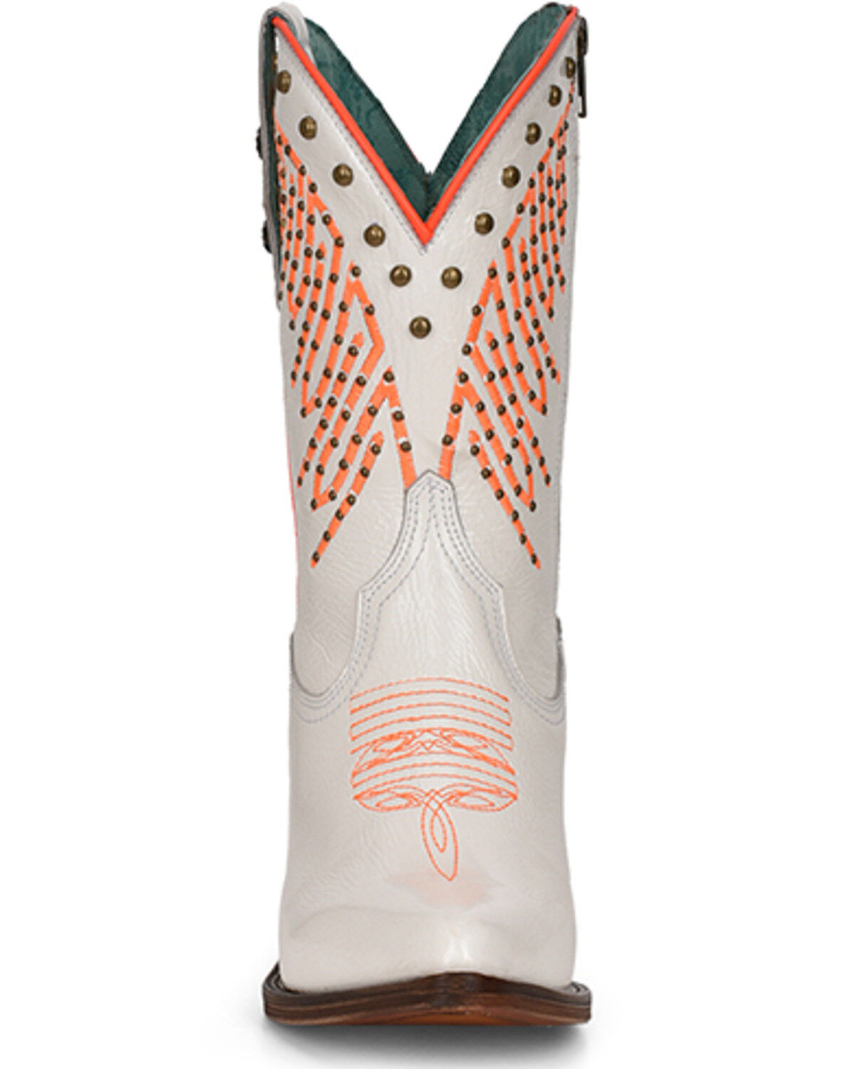 Corral Women's Fluorescent Embroidered and Studded Western Boots - Round Toe