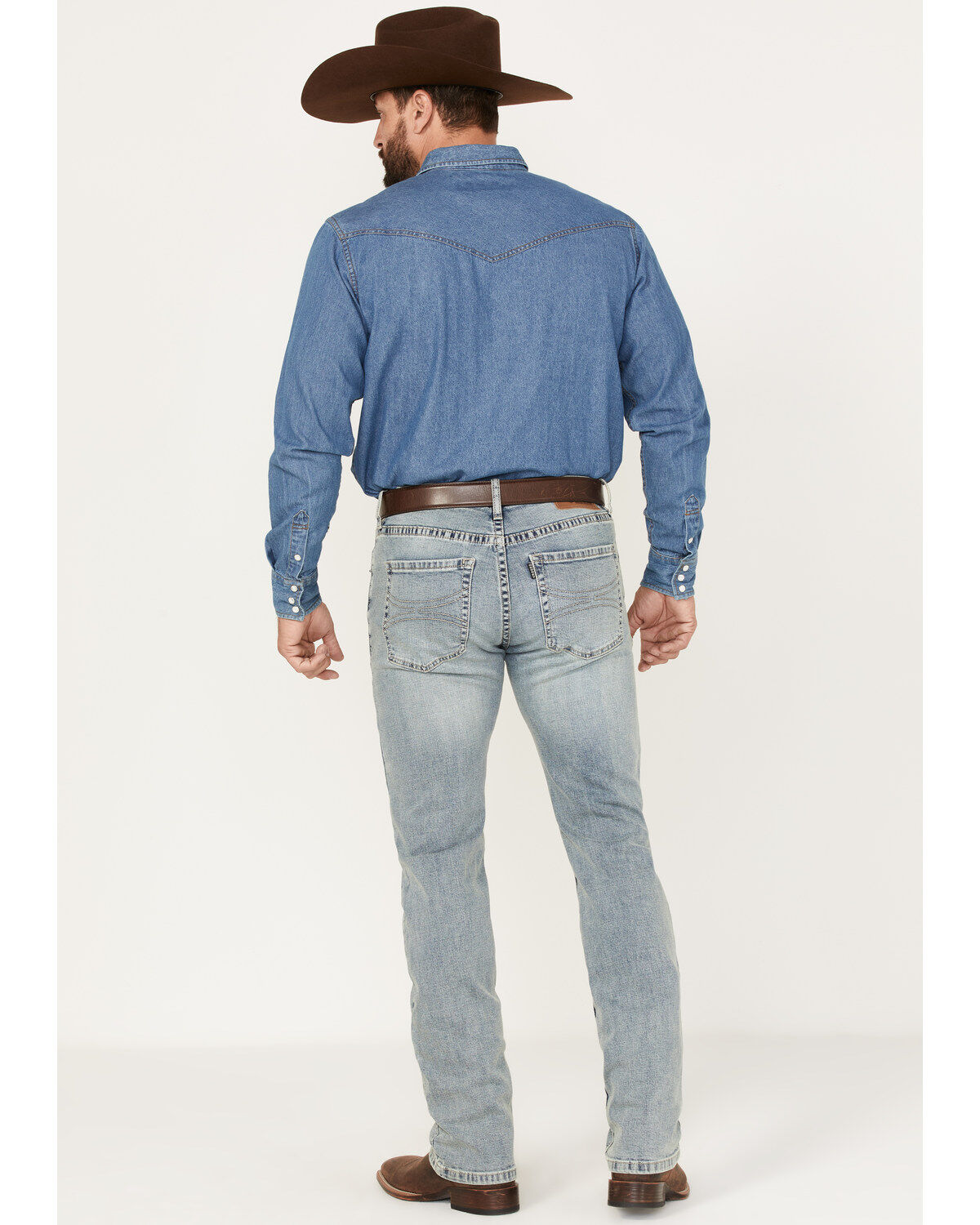 Hooey Men's Revolver Light Wash Slim Straight Reflex Jeans