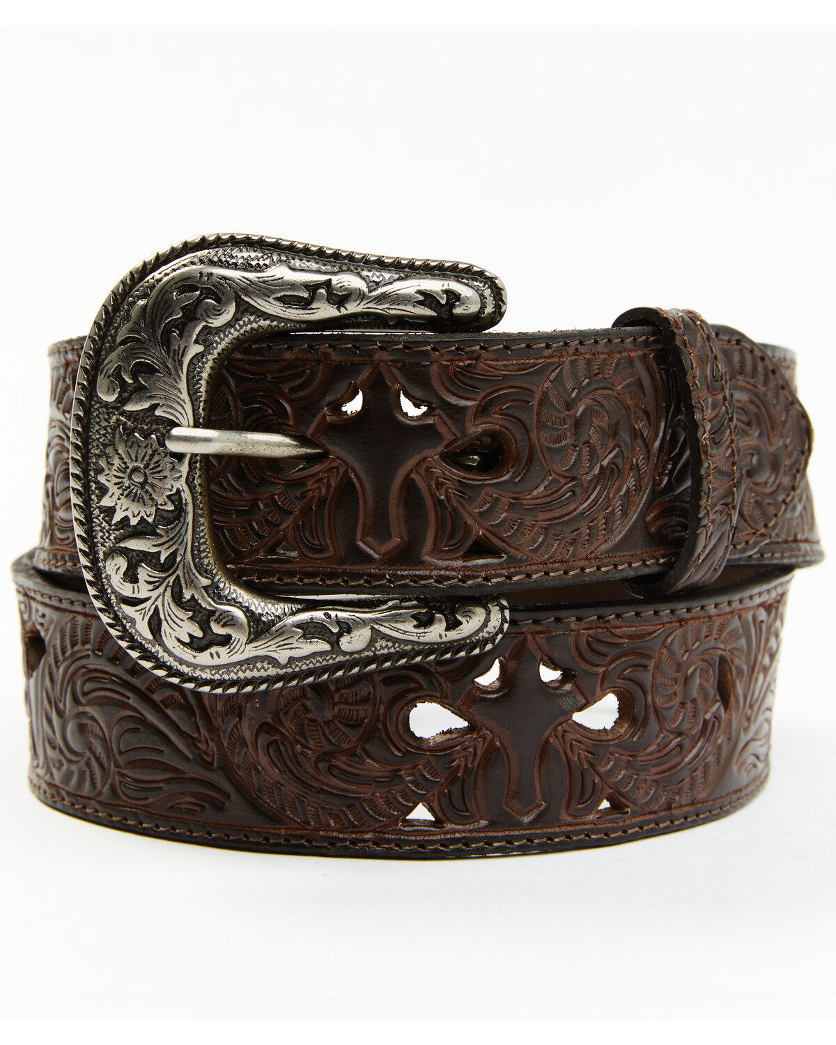 Shyanne Women's Cross Filigree Embossed Western Belt