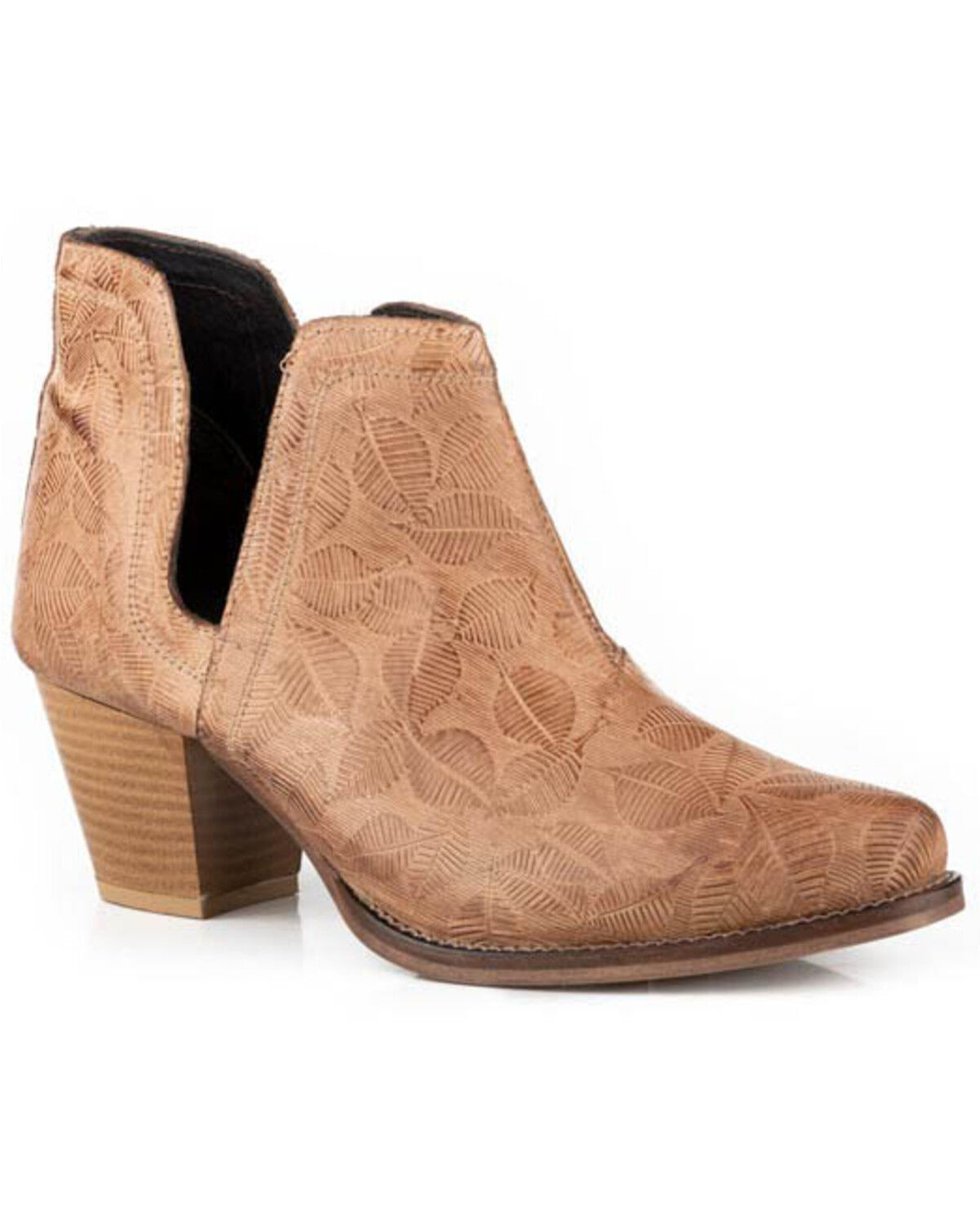 Roper Women's Rowdy Embossed Western Booties - Snip Toe