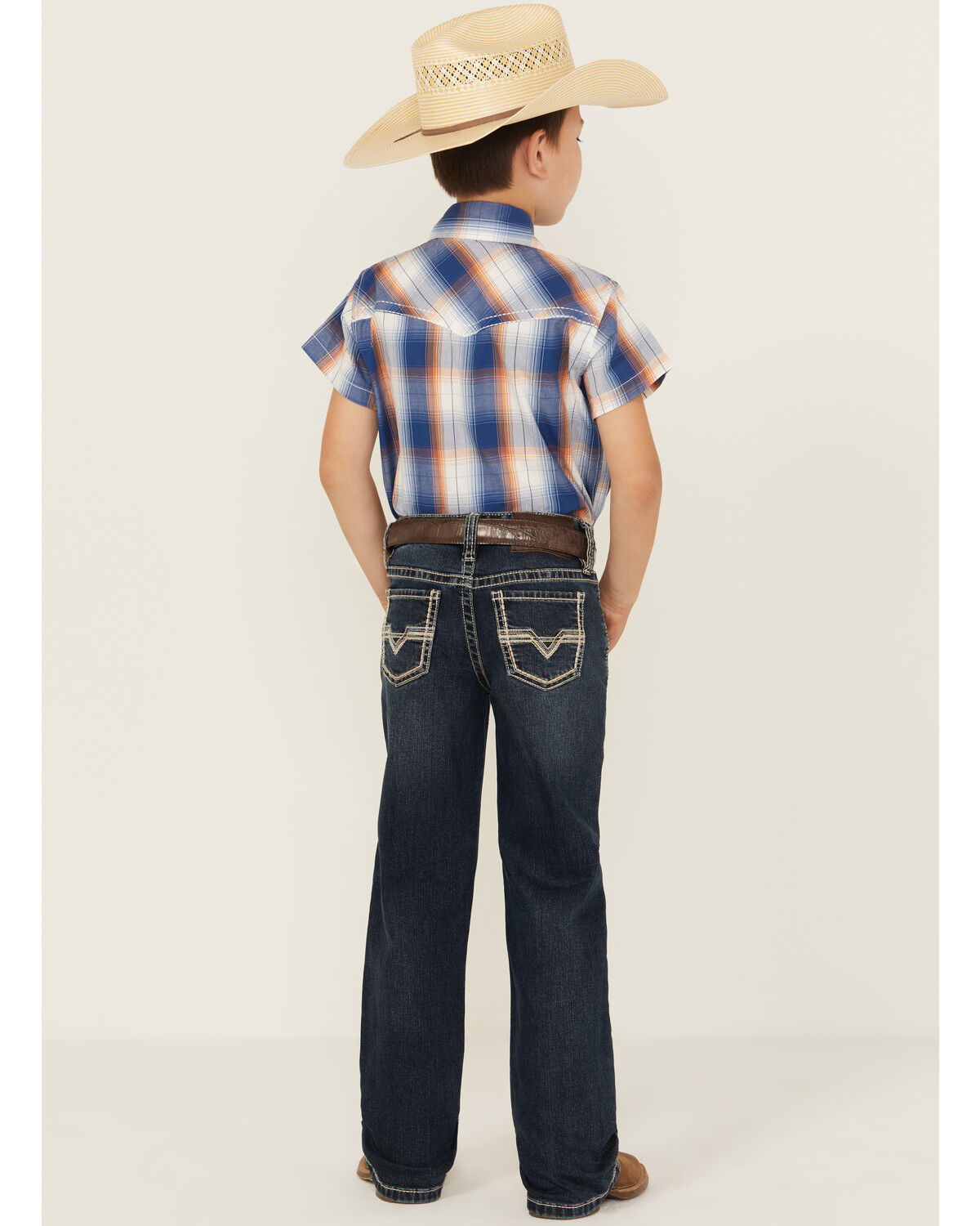 Rock & Roll Denim Boys' Dark Wash Raised Denim Bootcut Jeans