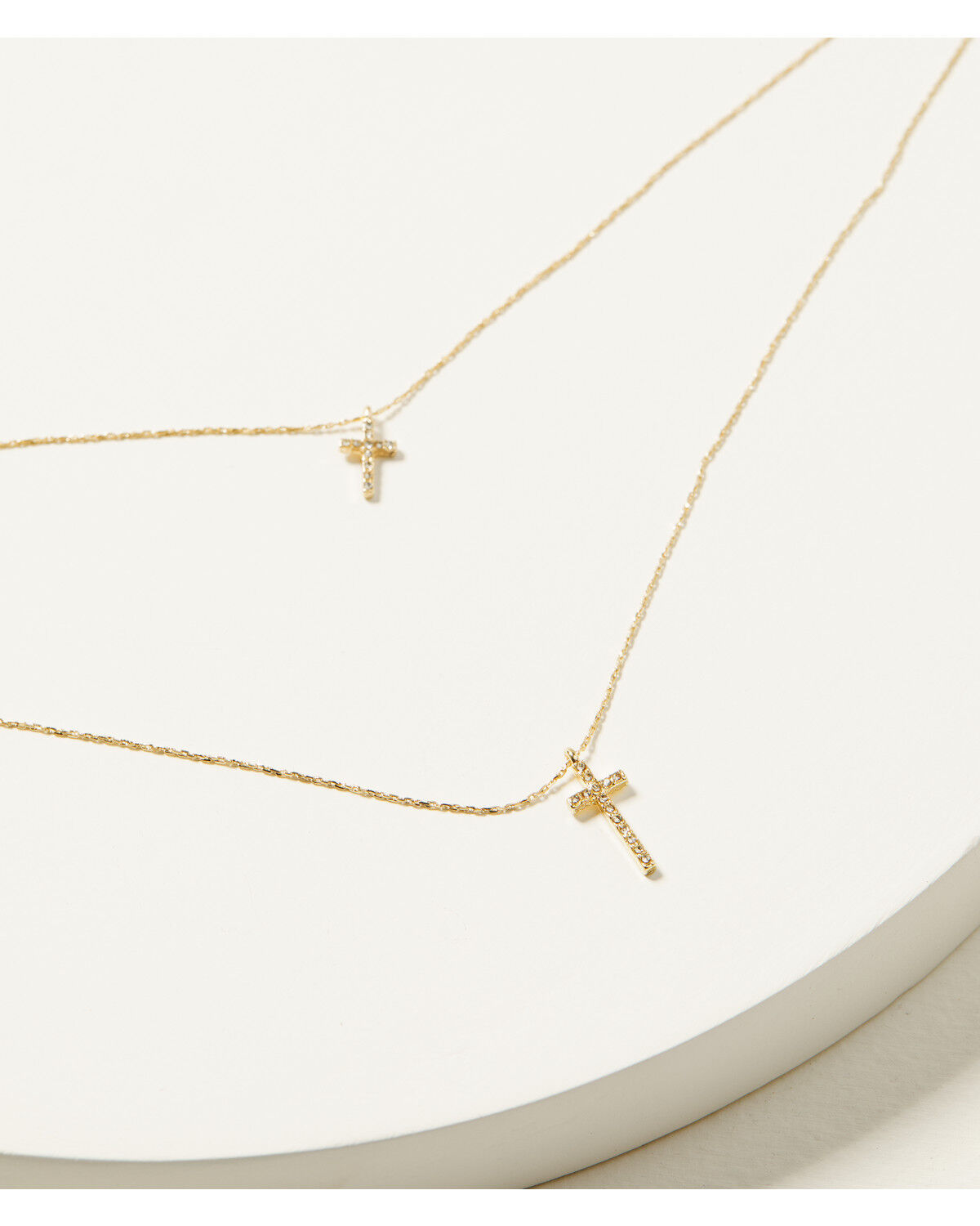 Shyanne Women's 14K Gold Delicate Cross Two-Layer Necklace