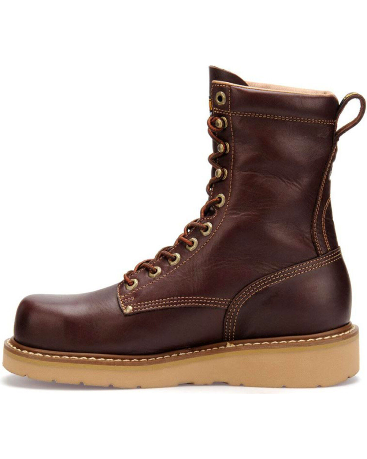 Carolina Men's Dark Brown Amp Hi 8" Work Boots - Steel Toe