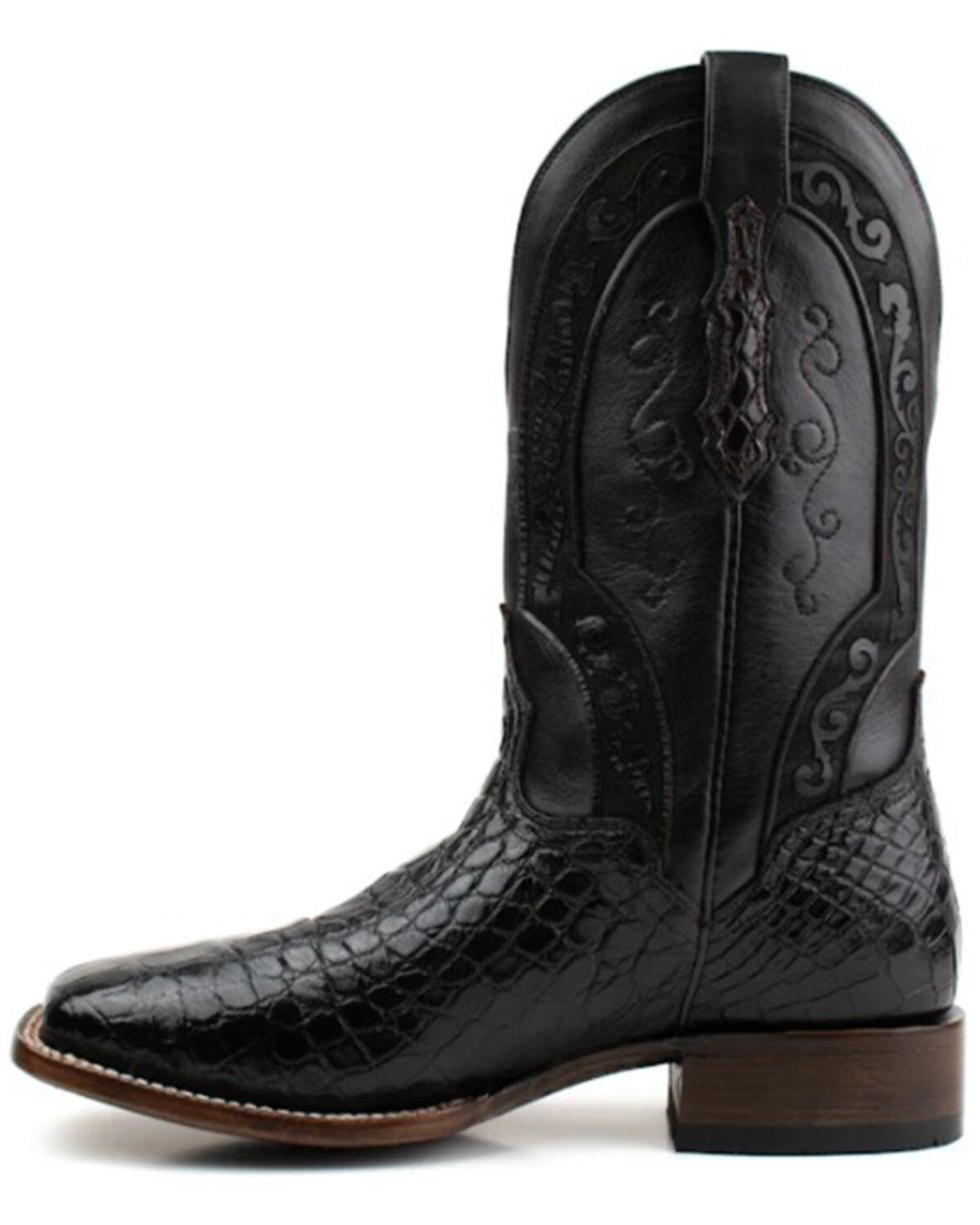 El Dorado Men's American Alligator Exotic Western Boots - Broad Square Toe
