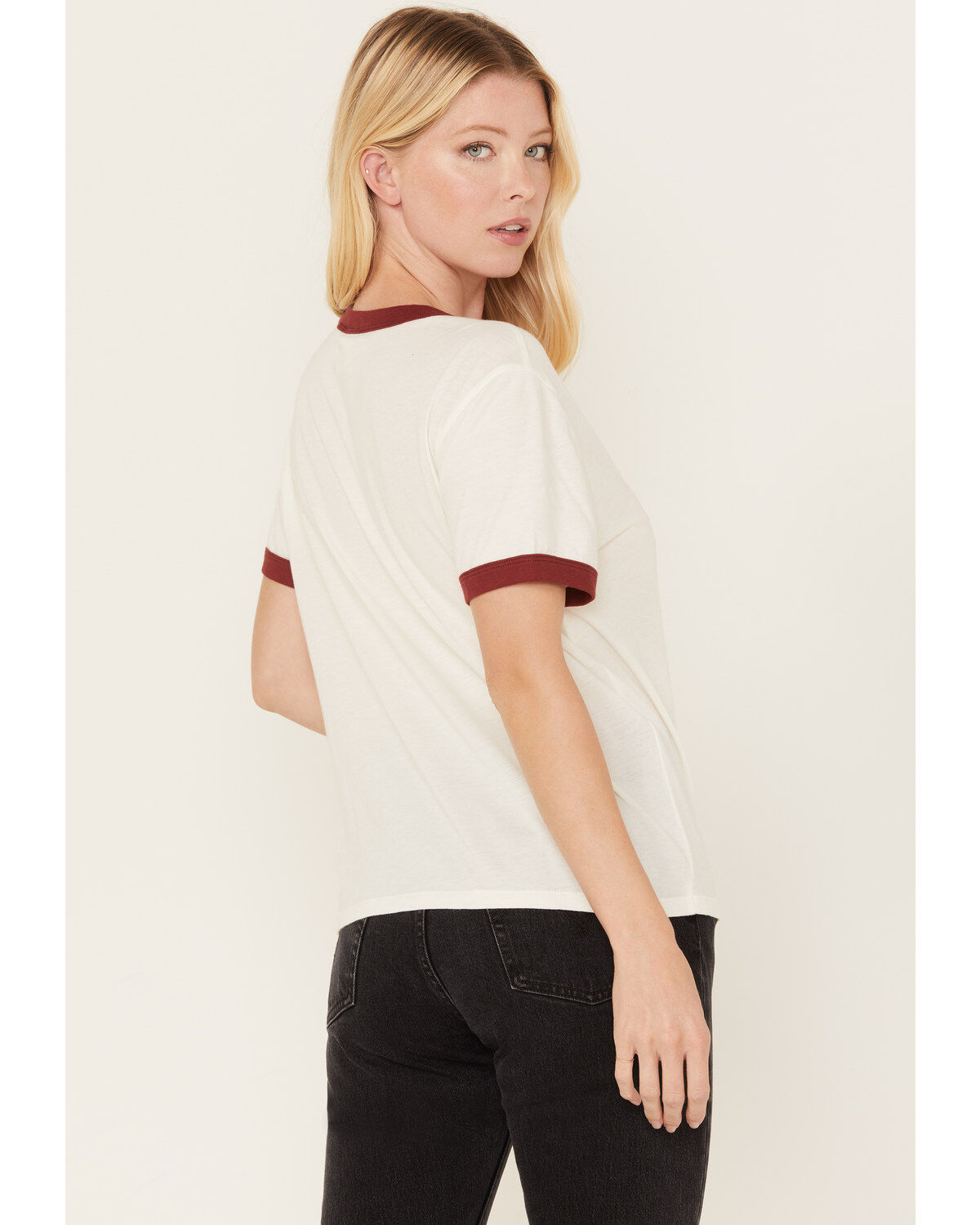 White Crow Women's Beer Babe Graphic Short Sleeve Ringer Tee