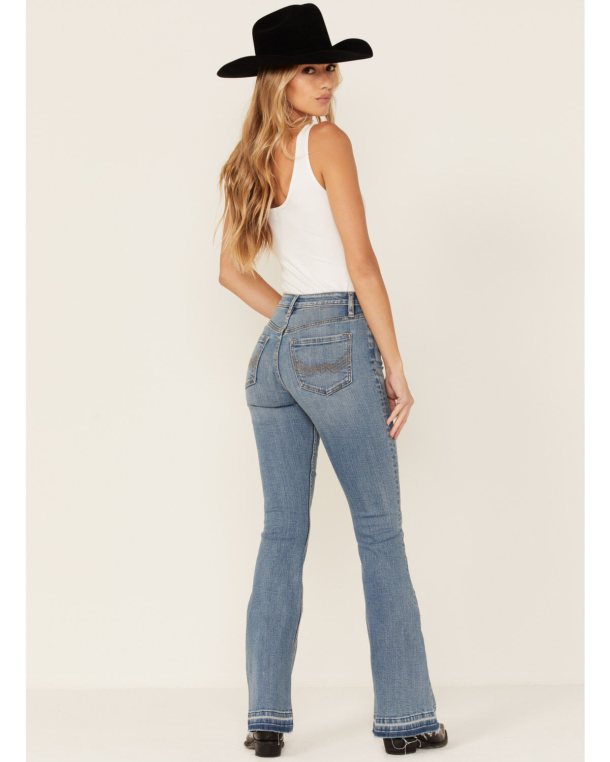 Idyllwind Women's Medium Wash Old West High Risin' Released Hem Flare Jeans