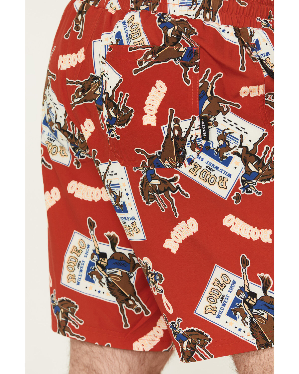 Cinch Men's Rodeo Print Stretch Board Shorts
