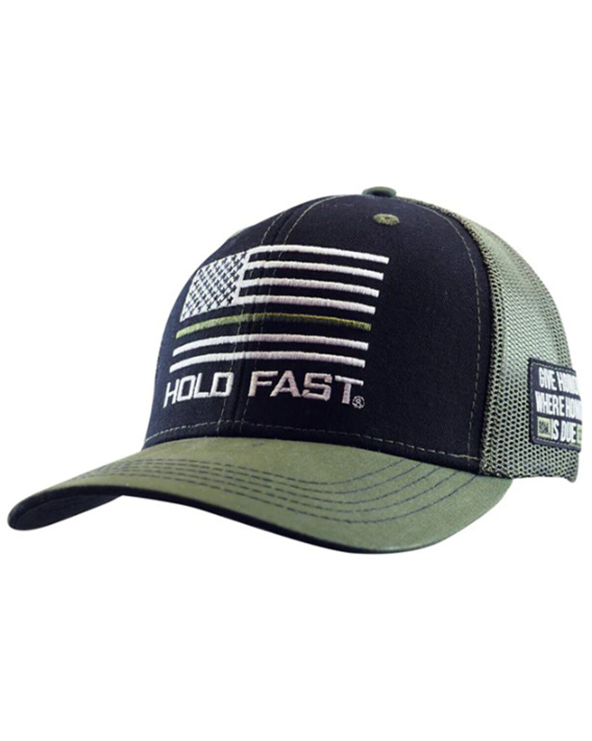 Hold Fast Men's Military Flag Ball Cap