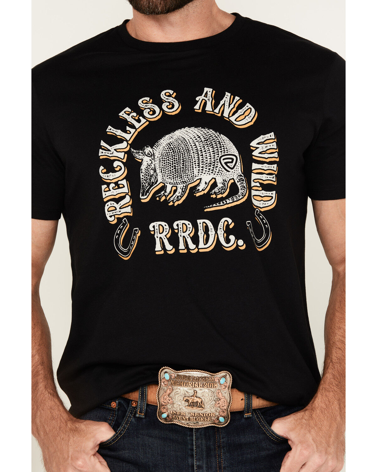 Rock & Roll Denim Men's Armadillo Short Sleeve Graphic T-Shirt