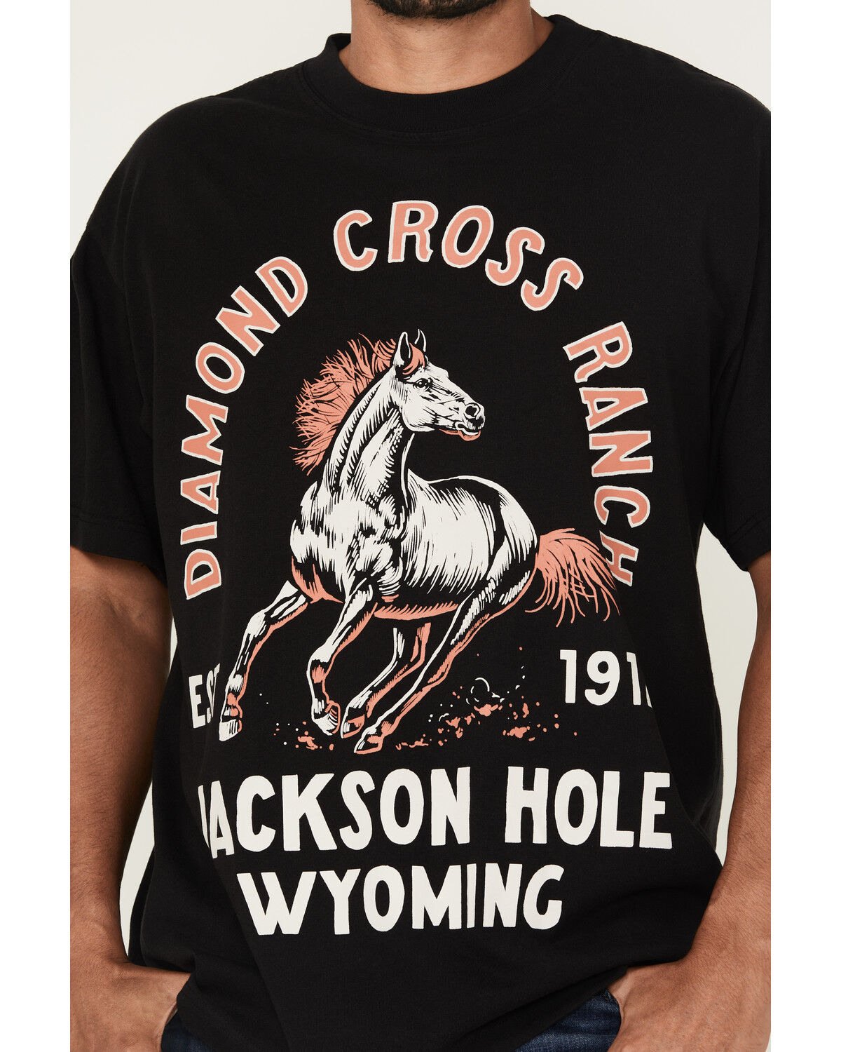 Diamond Cross Ranch Men's Bronco Heritage Short Sleeve Graphic T-Shirt