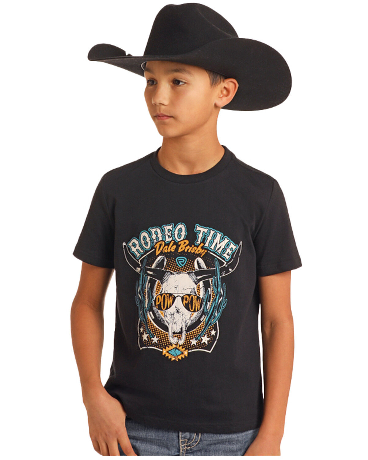 Panhandle Boys' Rodeo Time Dale Brisby Short Sleeve Graphic T-Shirt