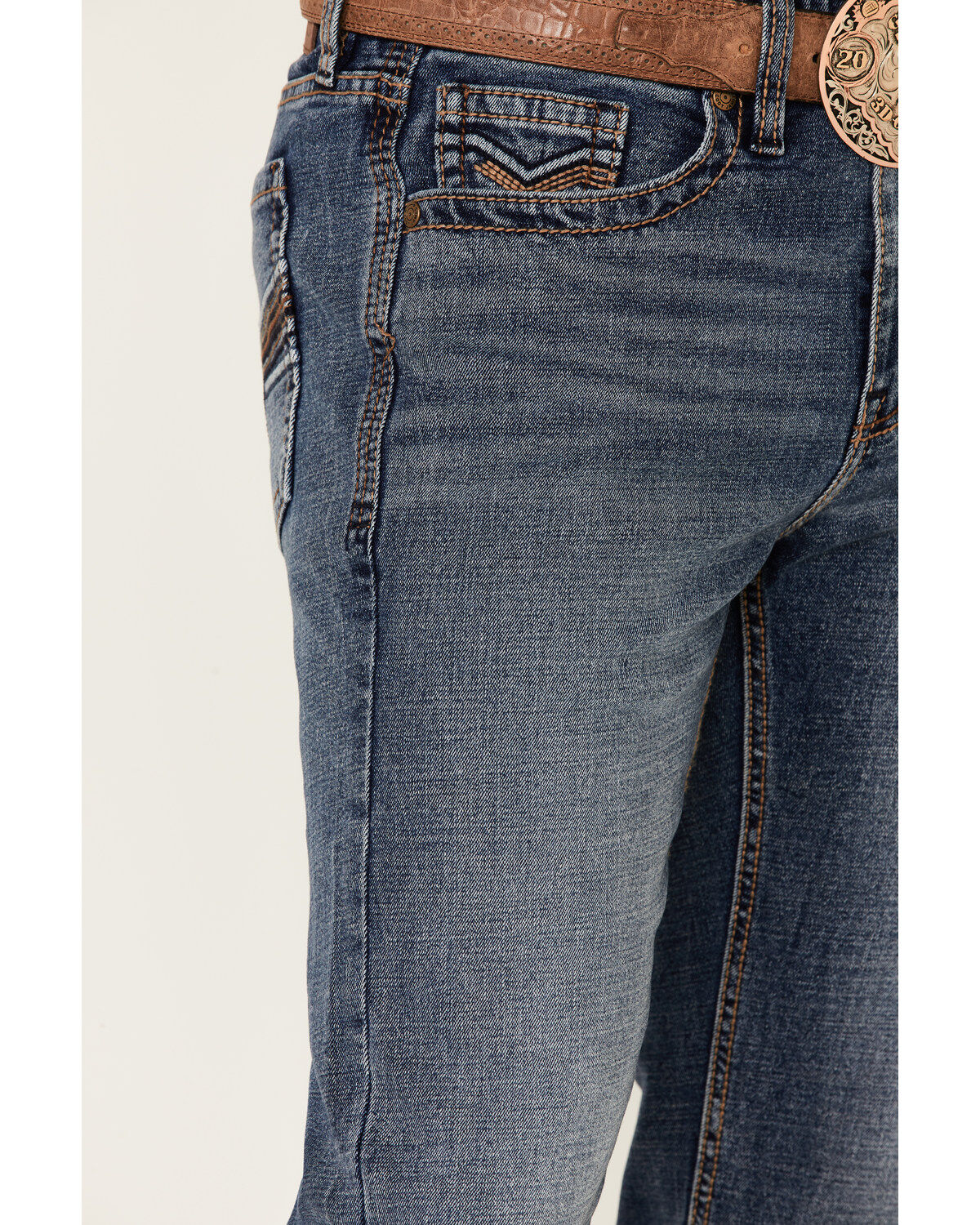 Cody James Men's Patriot Medium Wash Stretch Slim Straight Jeans