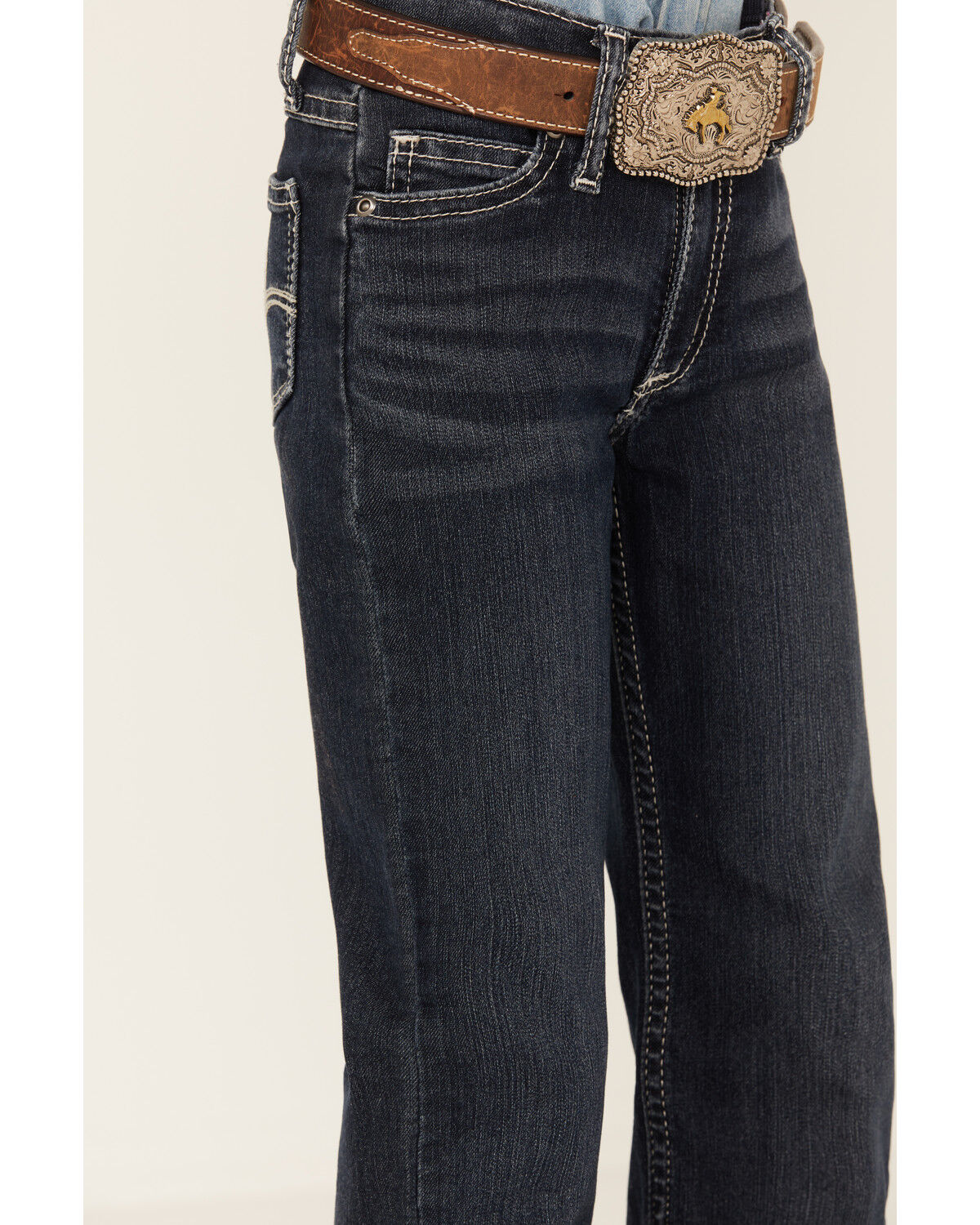 Wrangler Girls' "W" Swish Embroidery Bootcut Jeans