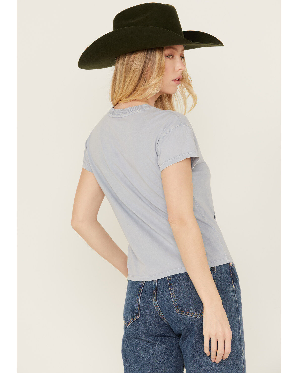 White Crow Women's Ombre Bandana Short Sleeve Graphic Print Tee