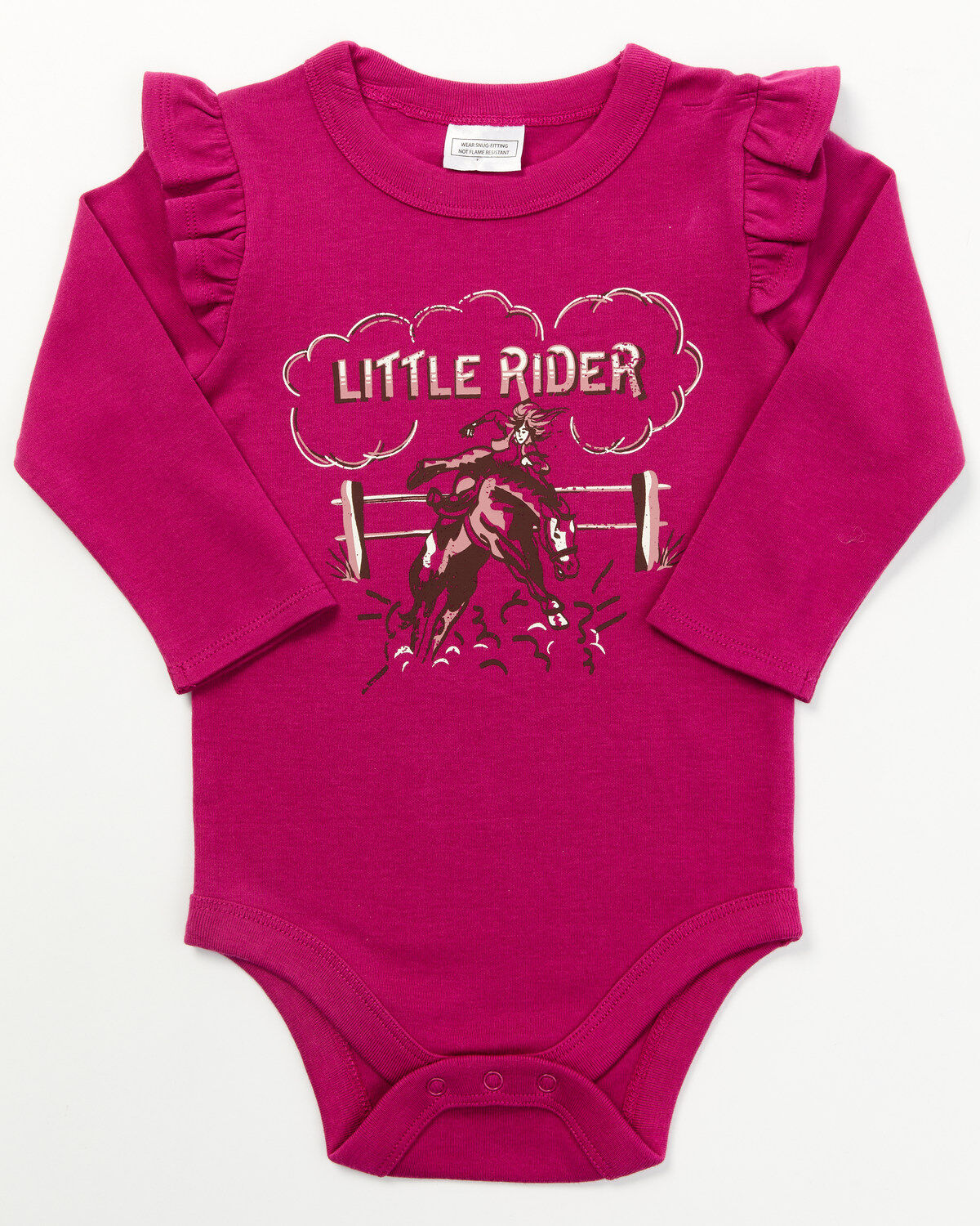 Shyanne Infant Girls' Little Rider Onesie 2-Piece Pajama Set