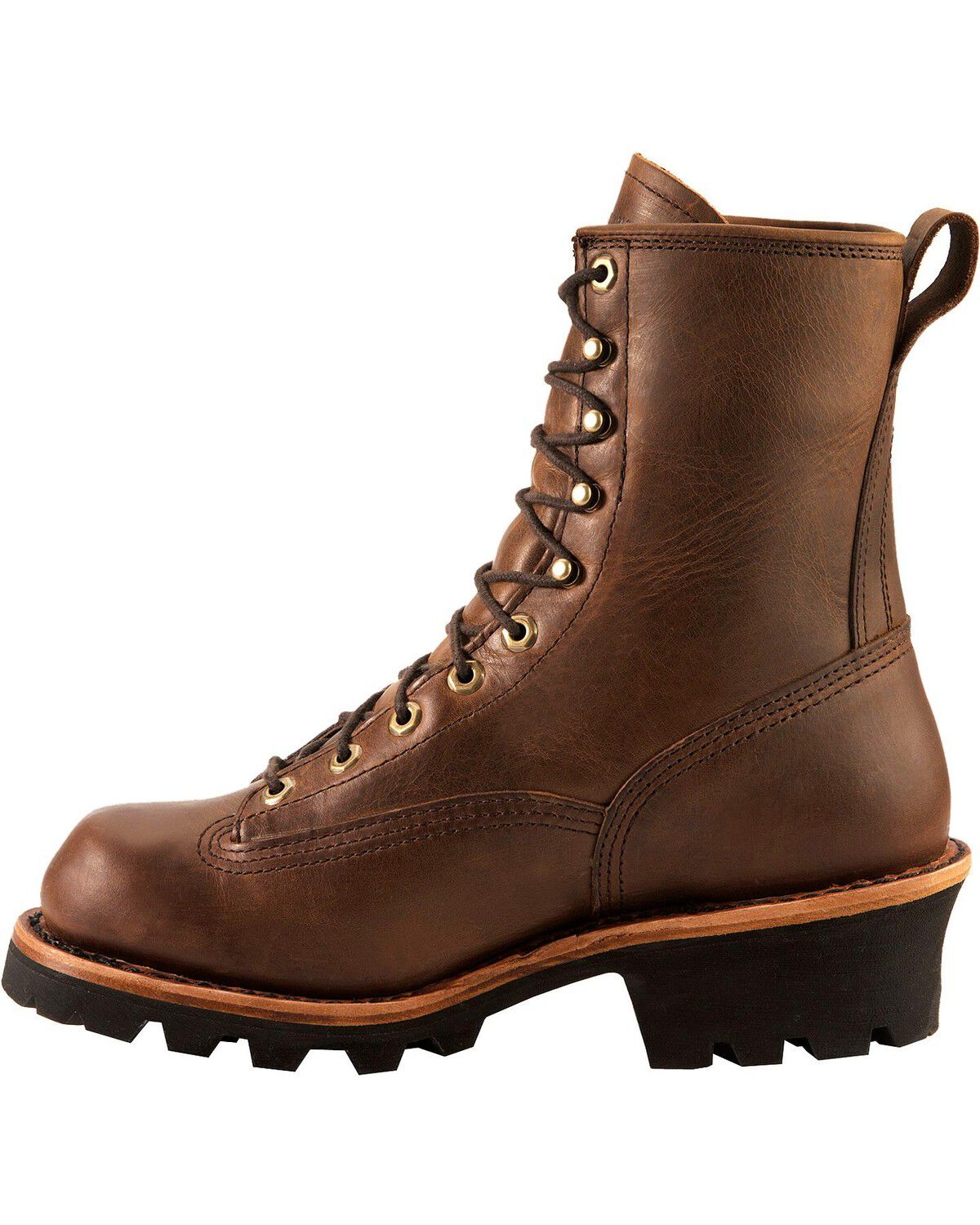 Chippewa Waterproof 8" Logger Boots - Plain Toe