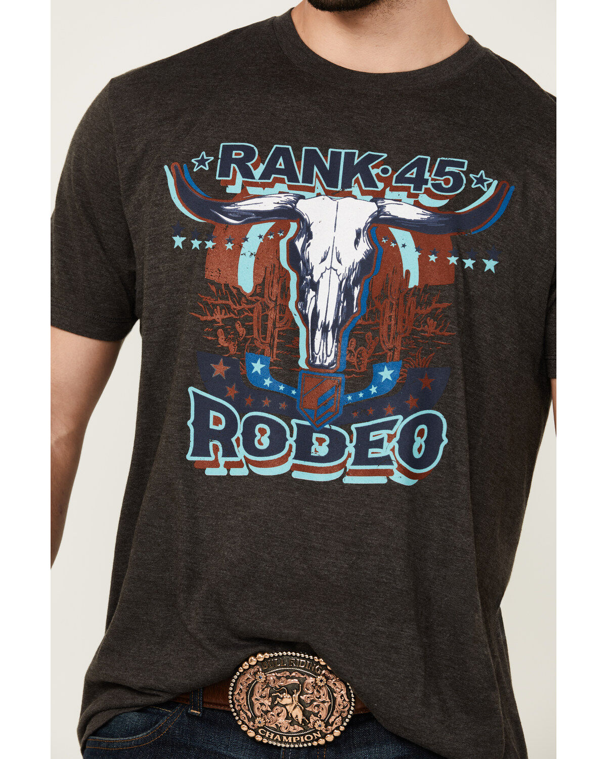 RANK 45&reg; Men's Rodeo Steerhead Short Sleeve Graphic T-Shirt