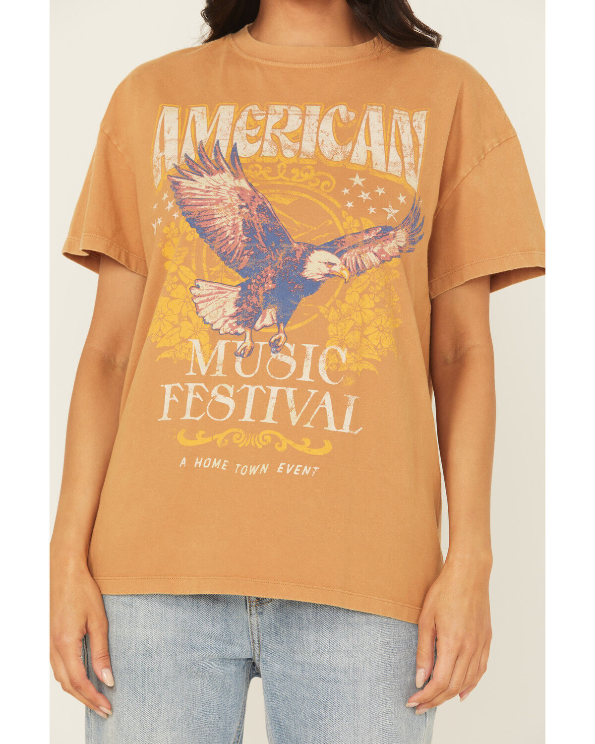 Cleo + Wolf Women's Emerson Eagle Short Sleeve Graphic Tee