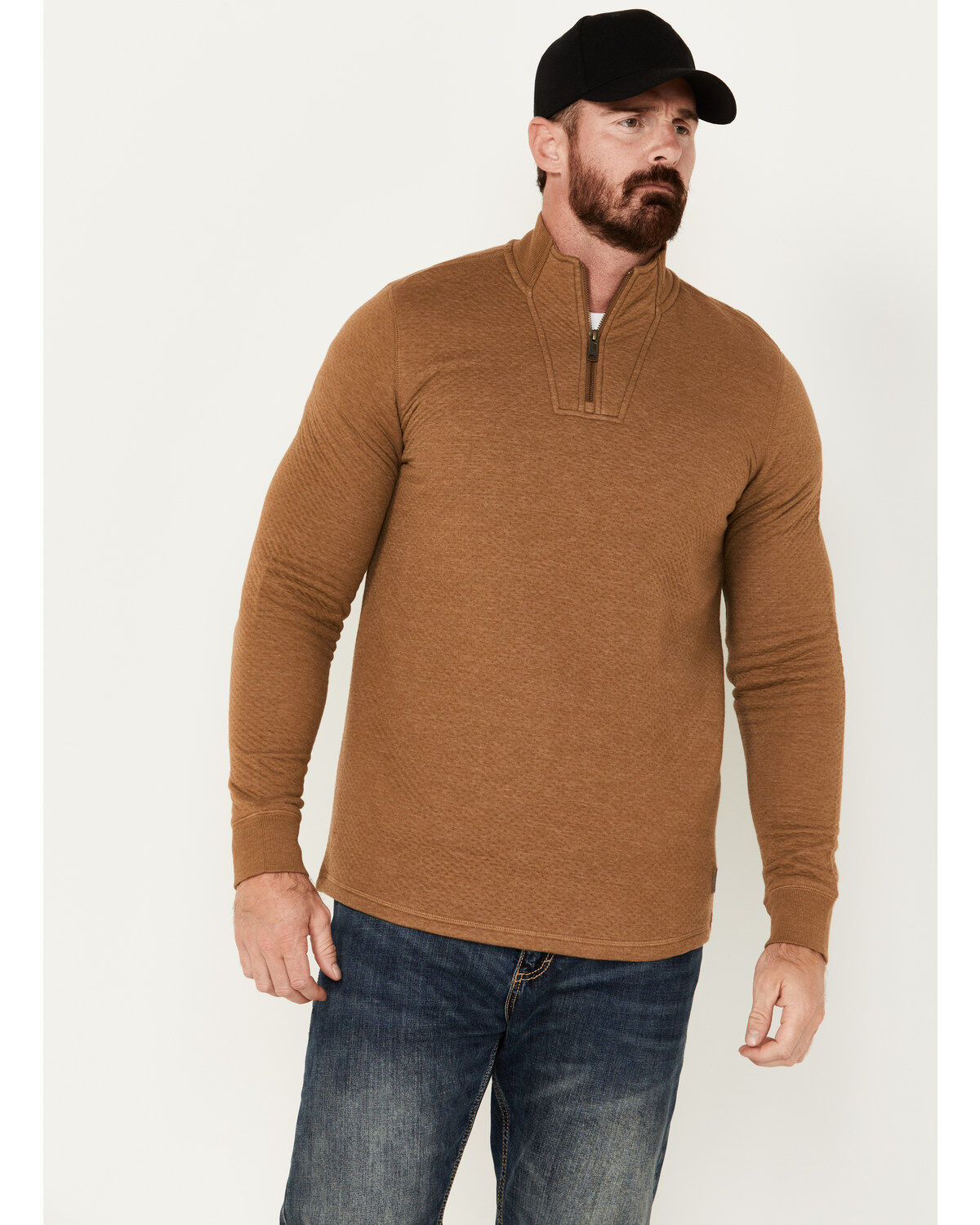 Brothers and Sons Men's Wilson Long Sleeve Zip Pullover