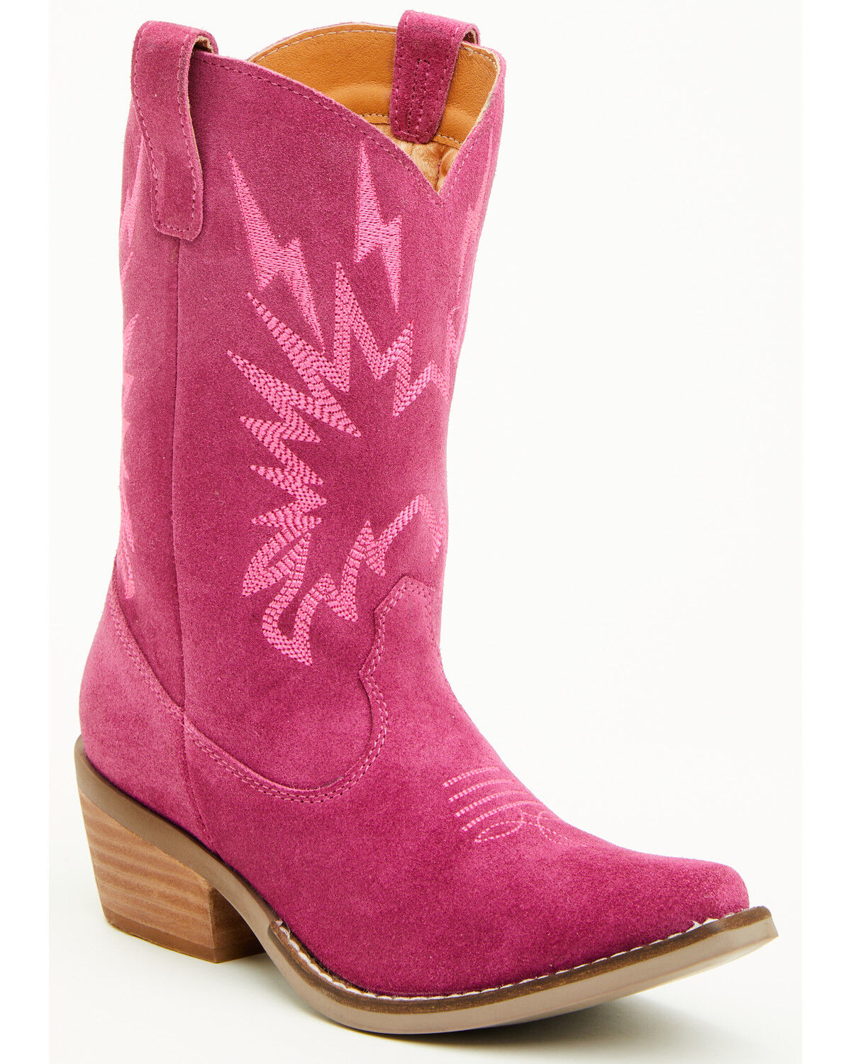 Dingo Little Girls' Thunder Road Suede Western Boots - Snip Toe