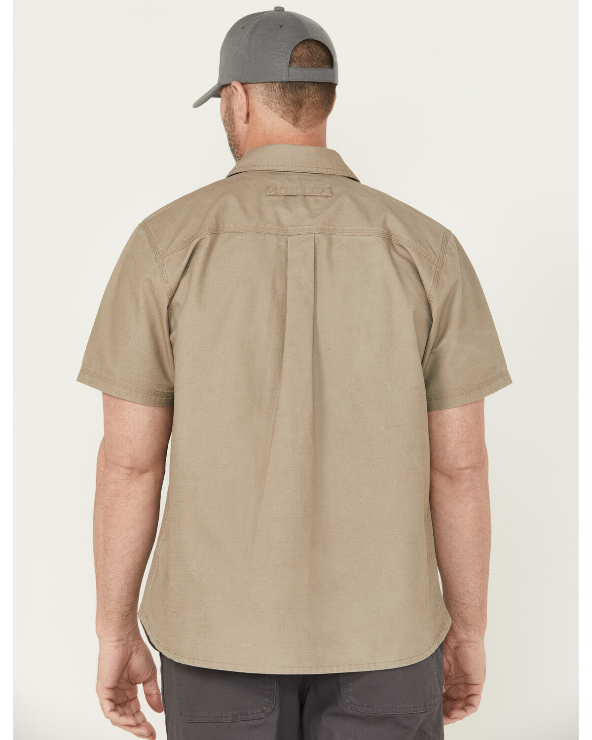 Lucky Brand Workwear Men's Slub Canvas Short Sleeve Button-Down Work Shirt