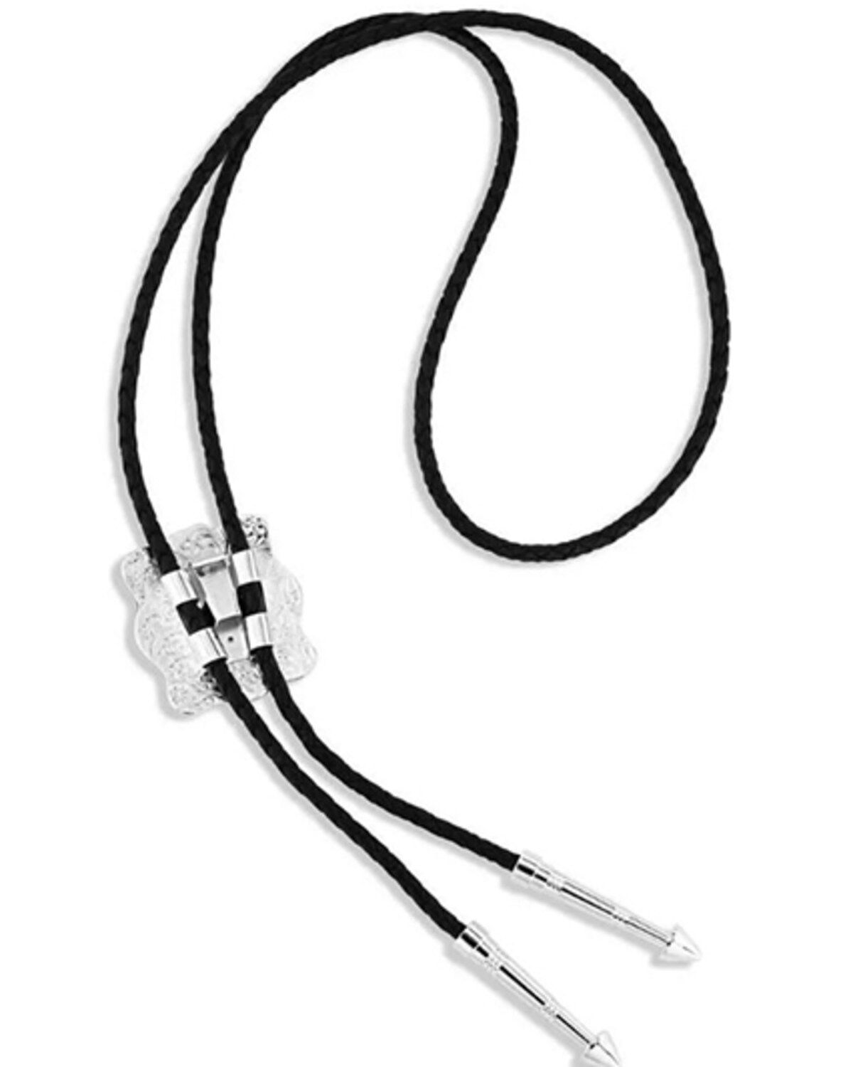 Montana Silversmiths Men's Scalloped Square Bolo Tie