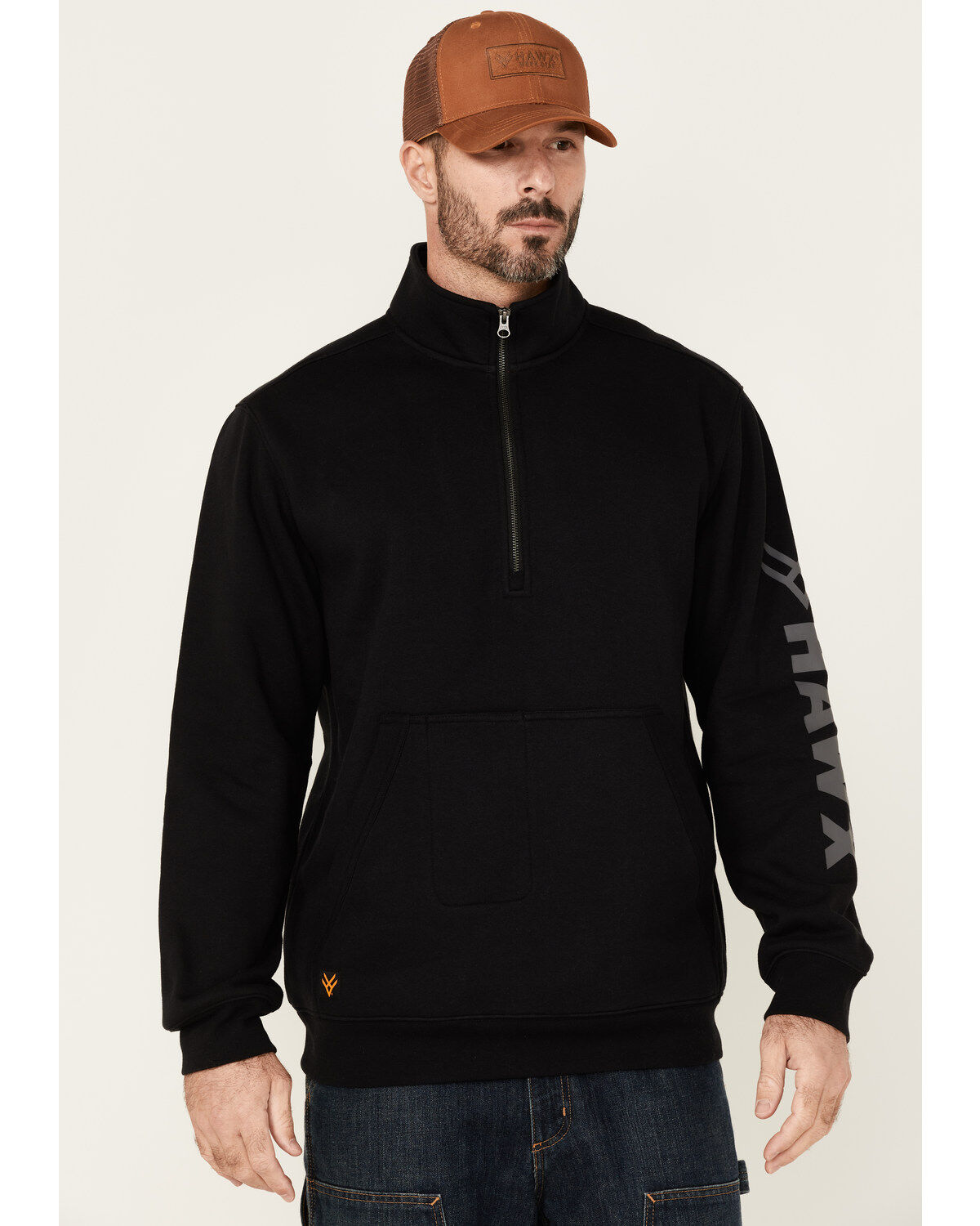 Hawx Men's Black Primo 1/4 Zip Work Fleece Pullover