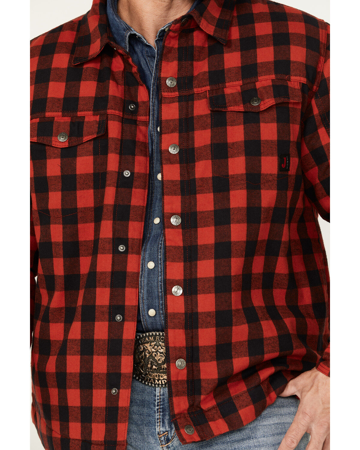 Justin Men's Jackson Buffalo Plaid Print Shacket