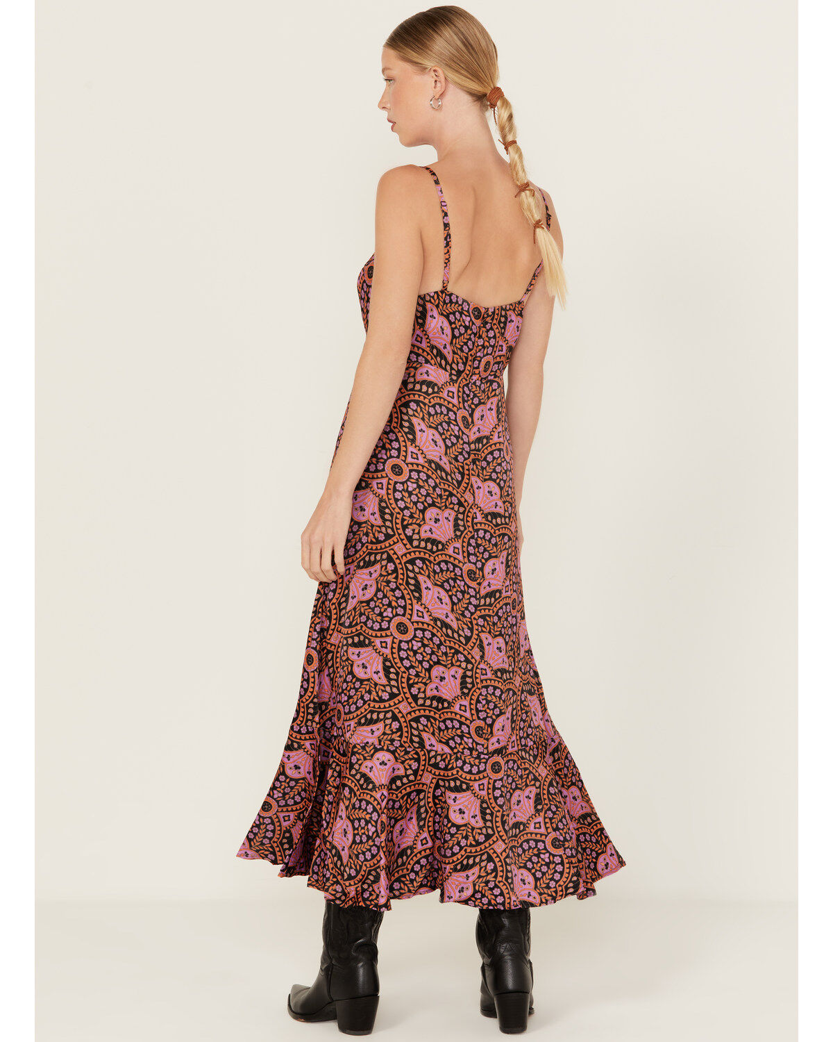 Jen's Pirate Booty Women's Cassia Print Slip Midi Dress