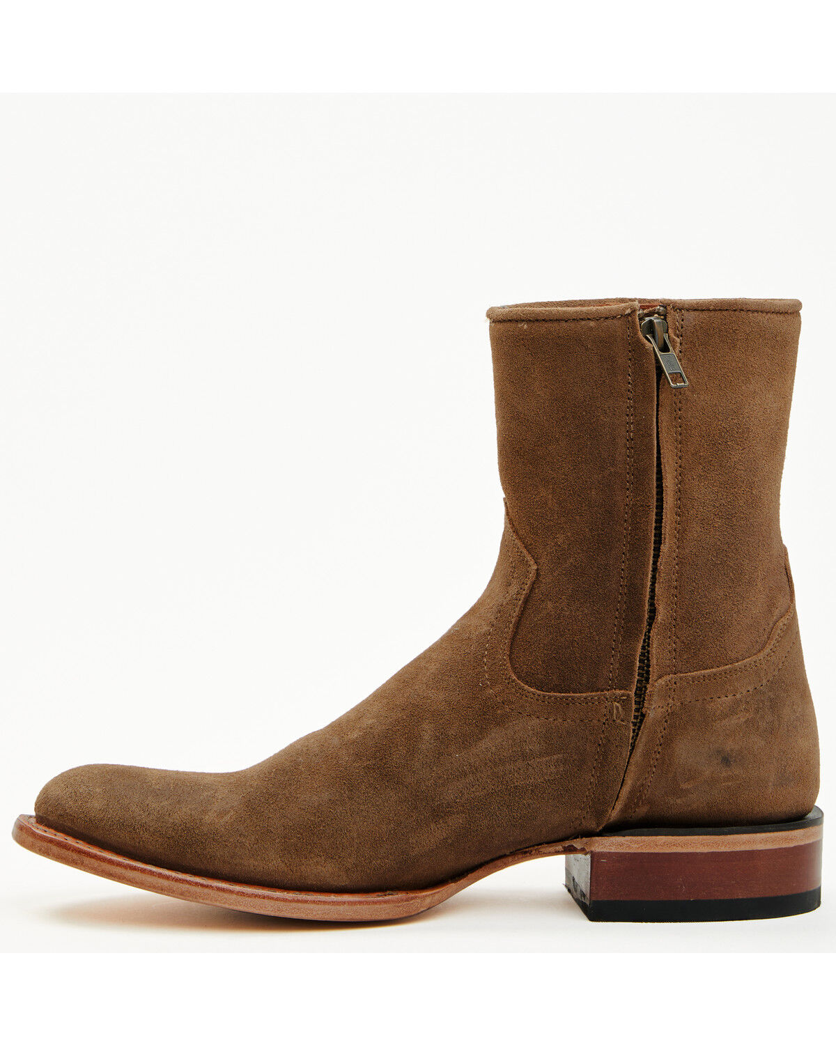 Moonshine Spirit Men's 8" Pancho Roughout Zipper Western Boots - Round Toe