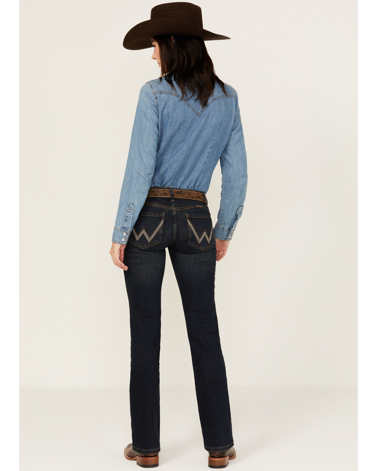 Wrangler Women's Shiloh Dark Wash Low Rise Ultimate Riding Stretch Bootcut Jeans