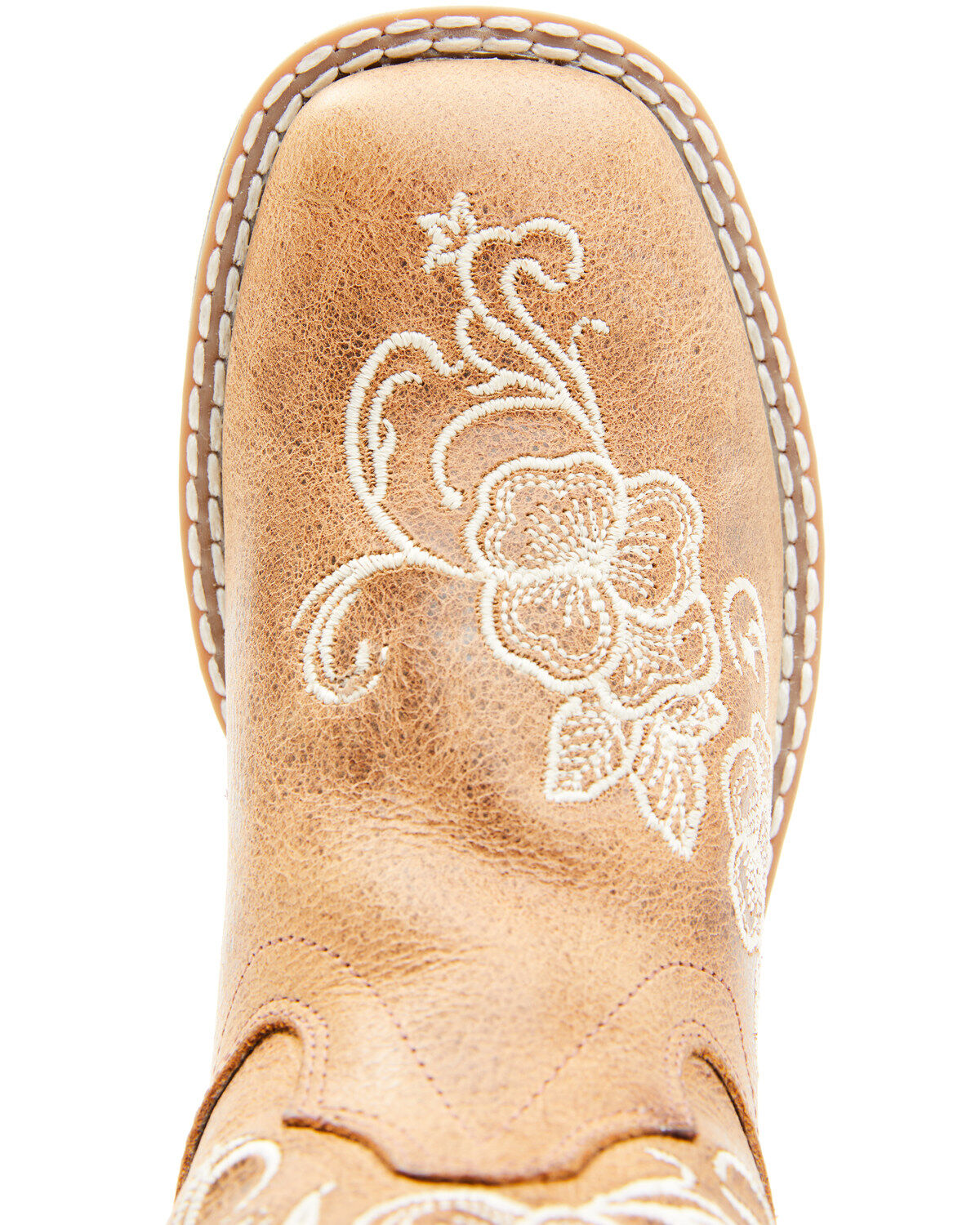 Shyanne Girls' Little Lasy Floral Embroidered Western Boots - Broad Square Toe
