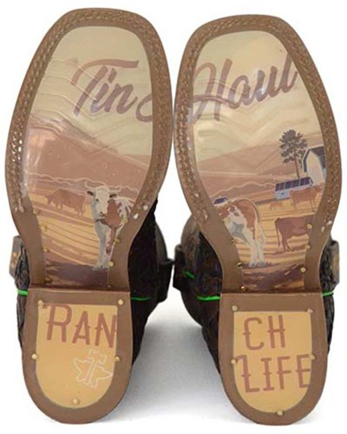 Tin Haul Boys' Lace It Up Western Boots - Broad Square Toe