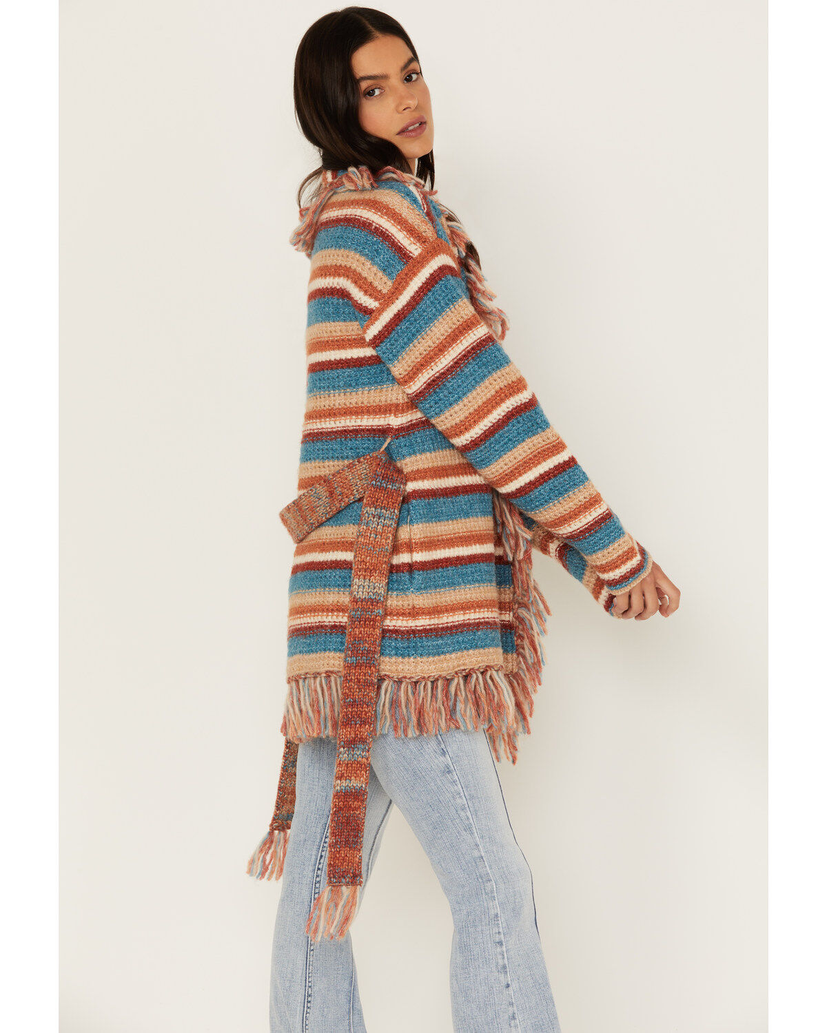 Idyllwind Women's Abilene Striped Fringe Cardigan