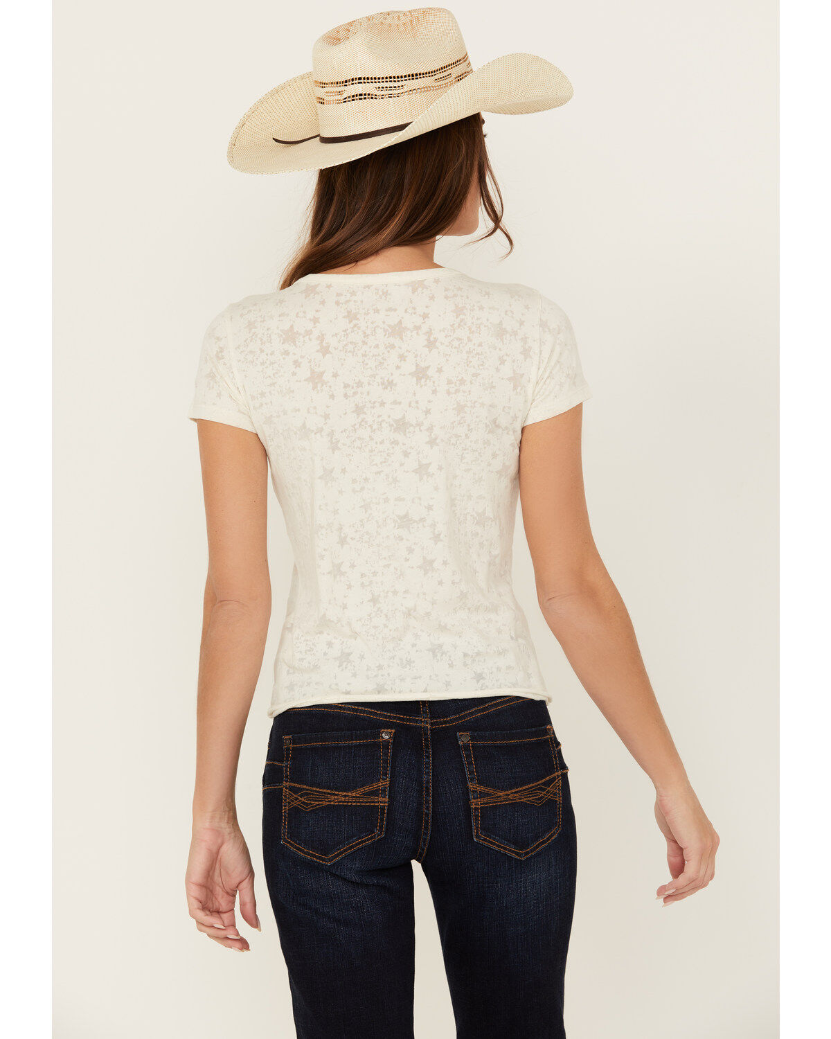 Shyanne Women's Lovell Star Burnout Henley Tee