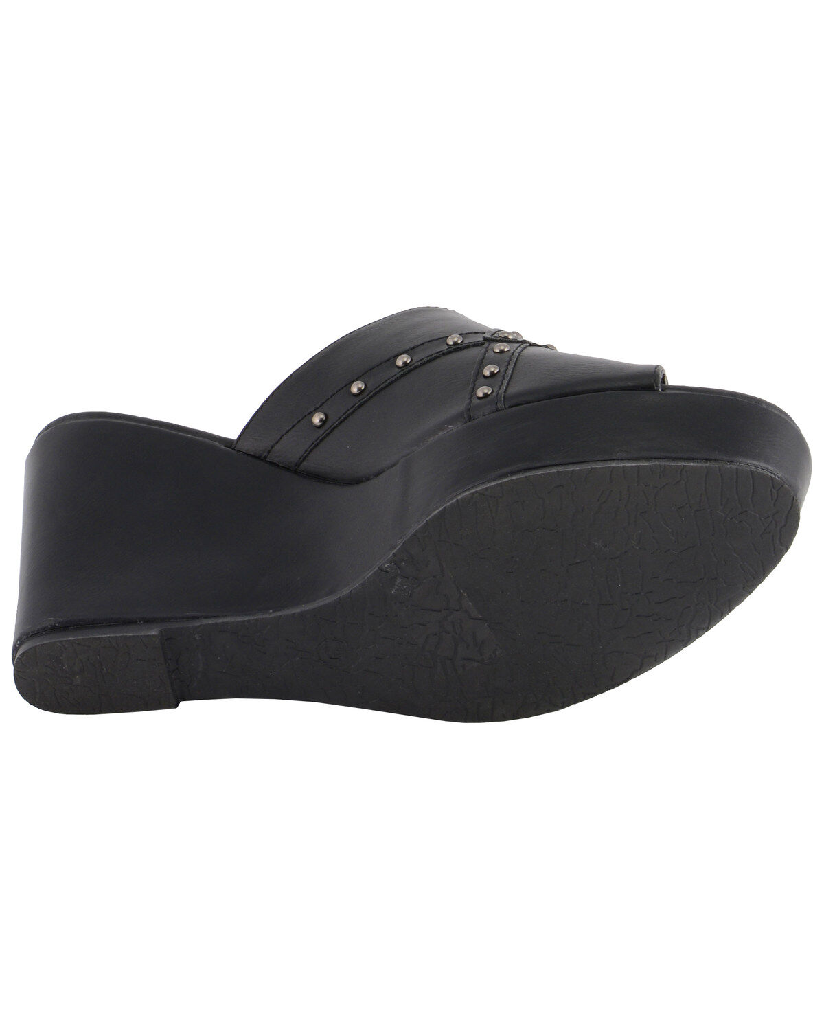 Milwaukee Leather Women's Crossover Open Toe Wedge Sandals