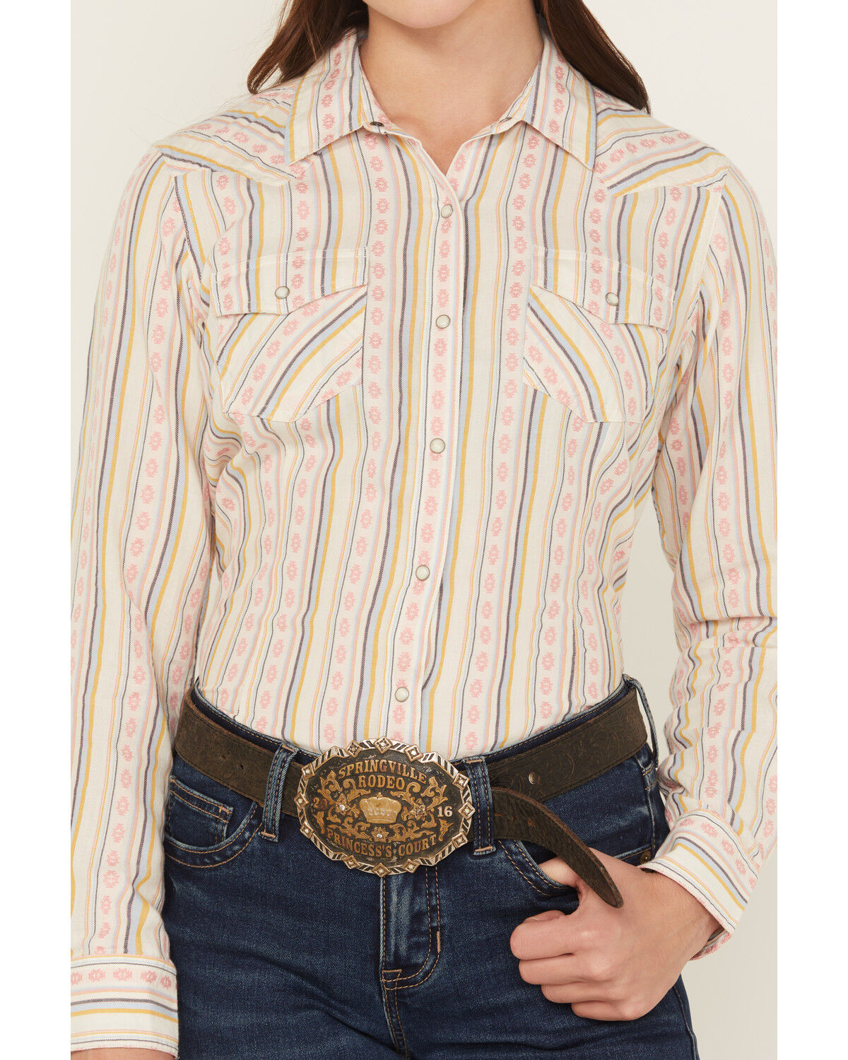 Ariat Women's Alyssa Wallpaper Print Long Sleeve Snap Western Shirt