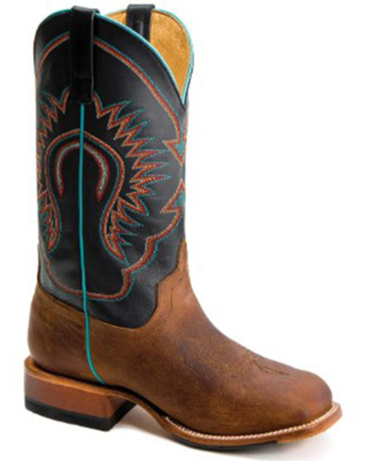 HorsePower Boys' Black Ranch Western Boots - Broad Square Toe