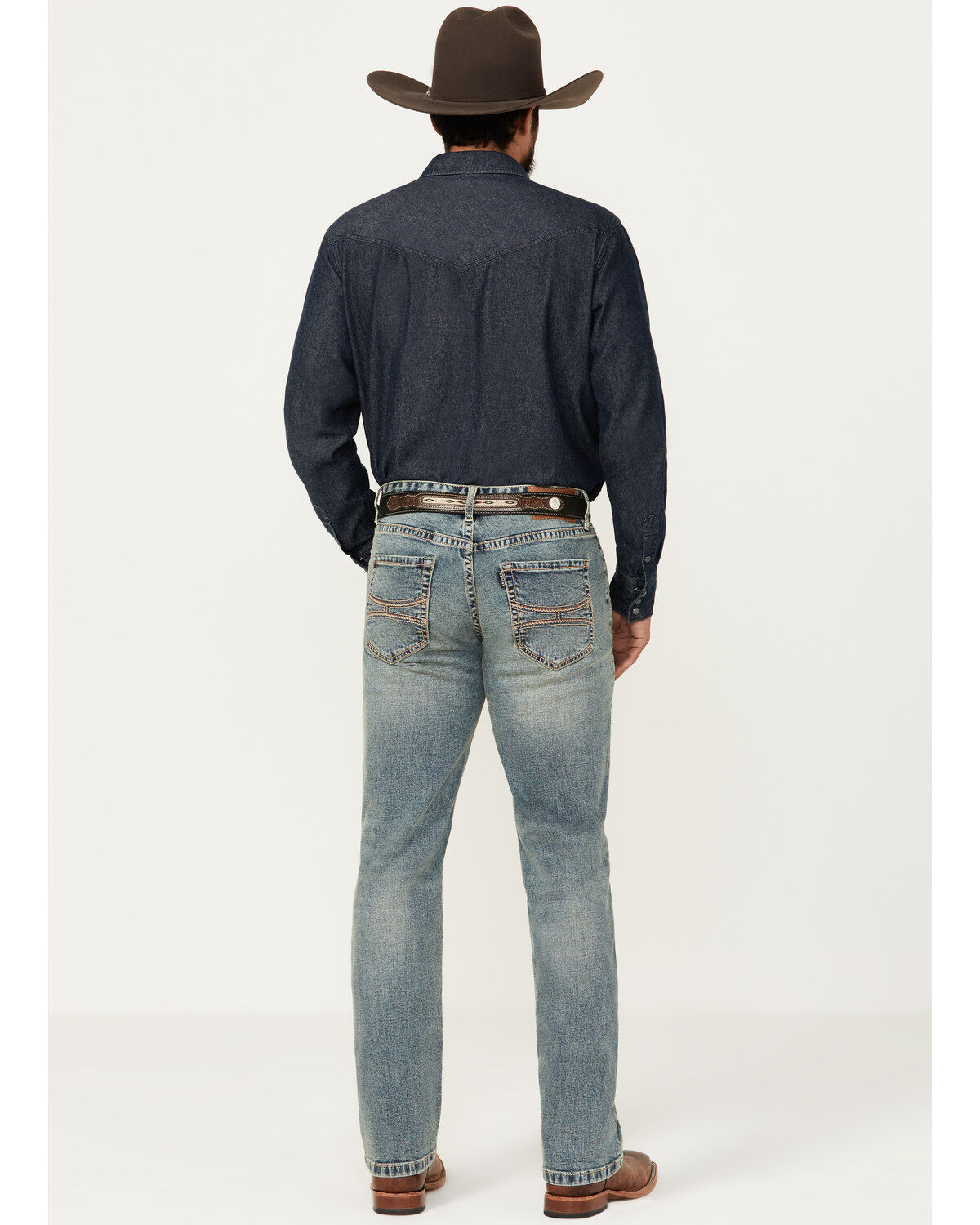 Hooey by Rock & Roll Denim Men's Boot Barn Exclusive Double Barrel Medium Vintage Wash Stackable Bootcut Reflex Denim Jeans