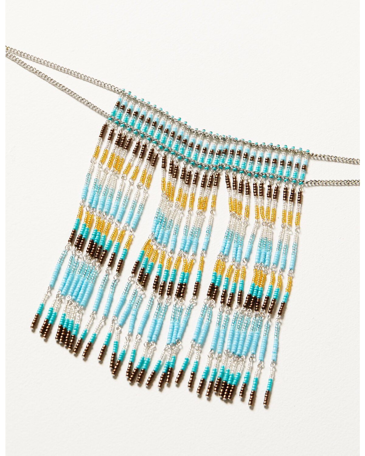 Shyanne Women's Moonbeam Beaded Fringe Choker Necklace