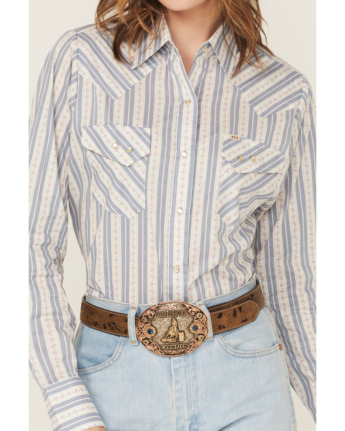 Cowboygirl by Jenna Paulette Women's Wallpaper Long Sleeve Pearl Snap Western Shirt