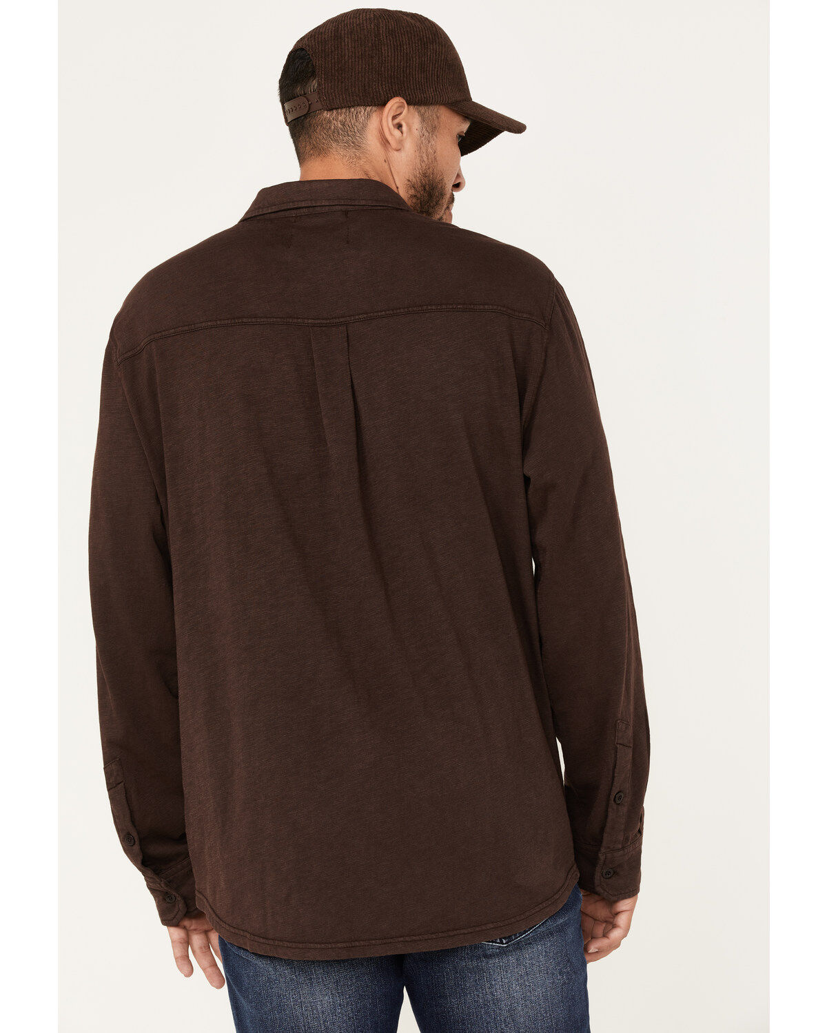 Brothers and Sons Men's Solid Pigment Slub Button Down Western Shirt