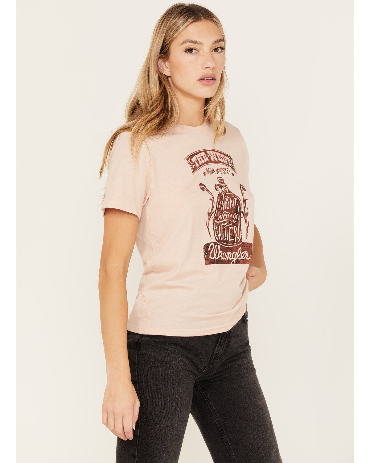 Wrangler Women's Boot Barn Exclusive Drink Whiskey Graphic Tee